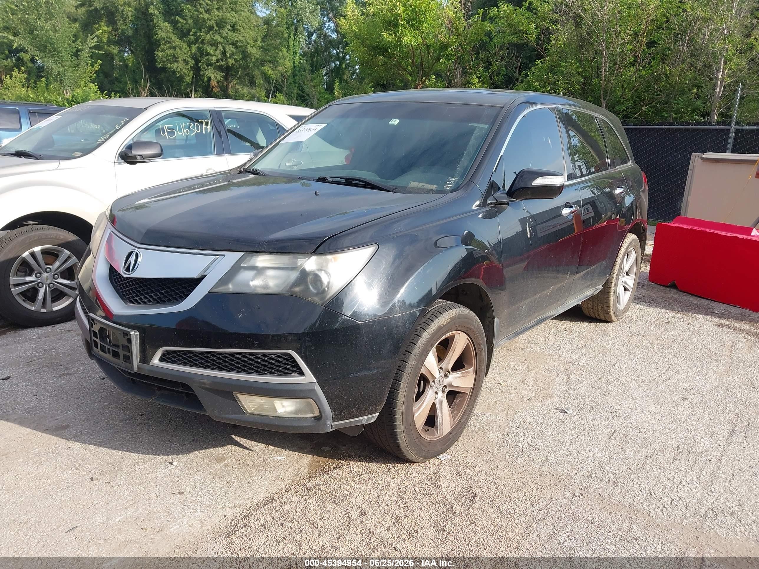 2012 Acura Mdx   Black vin: 2HNYD2H27CH520795