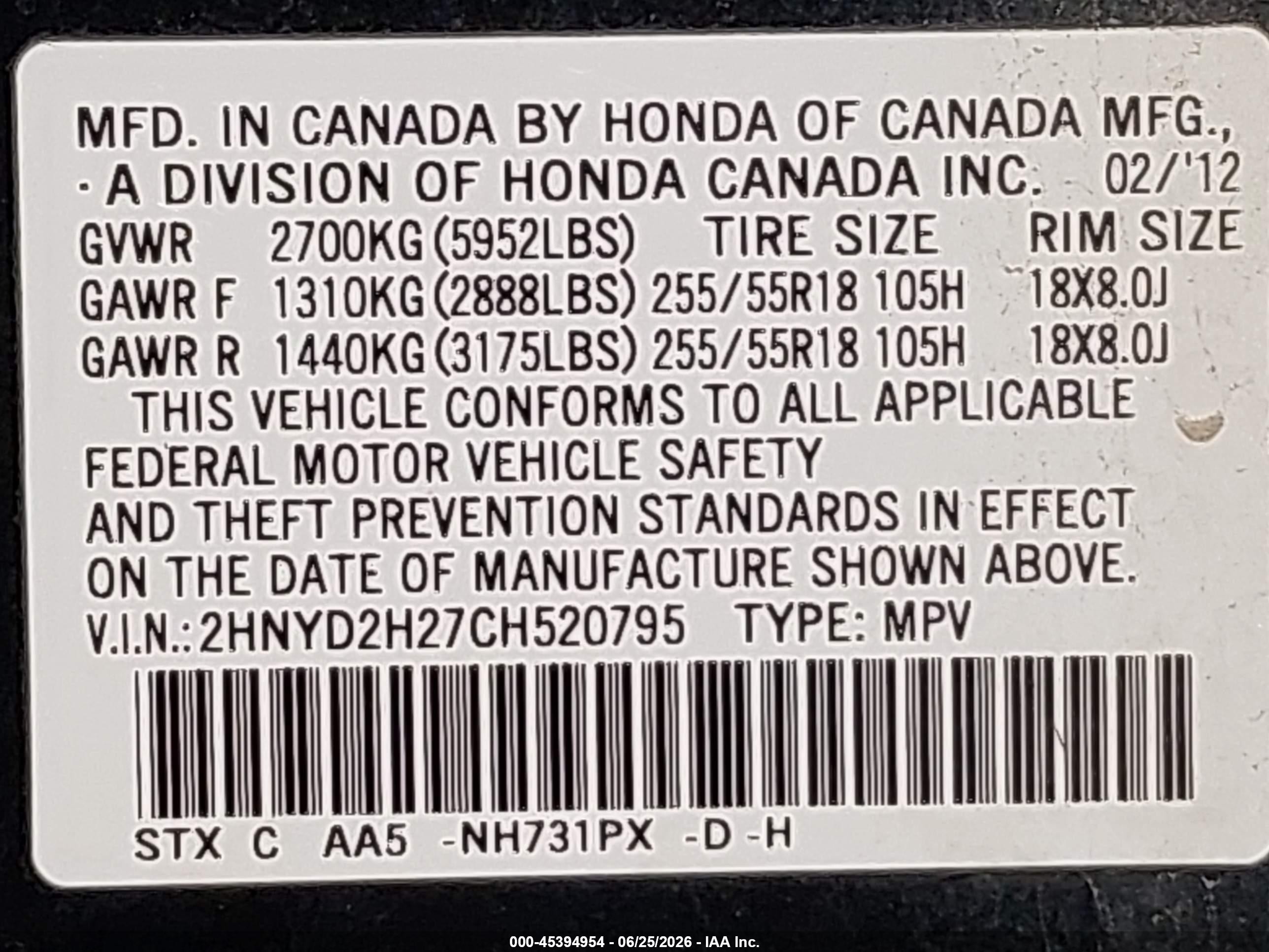 2012 Acura Mdx   Black vin: 2HNYD2H27CH520795