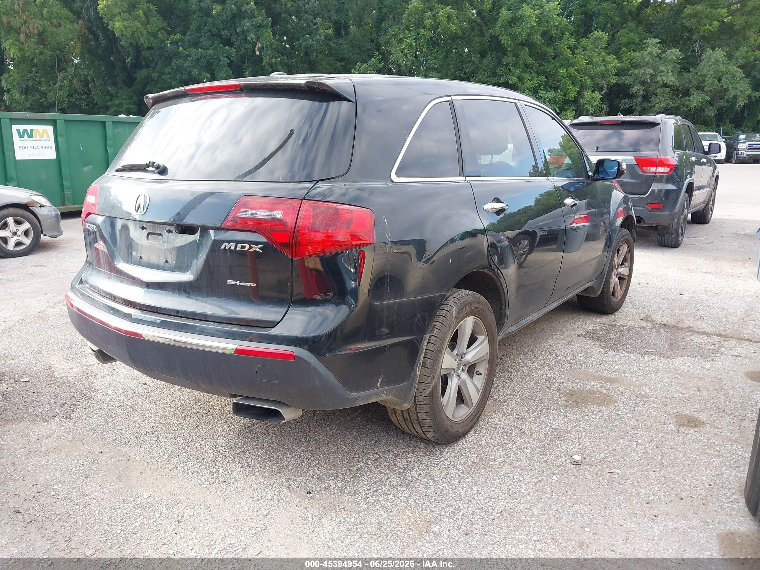 2012 Acura Mdx   Black vin: 2HNYD2H27CH520795