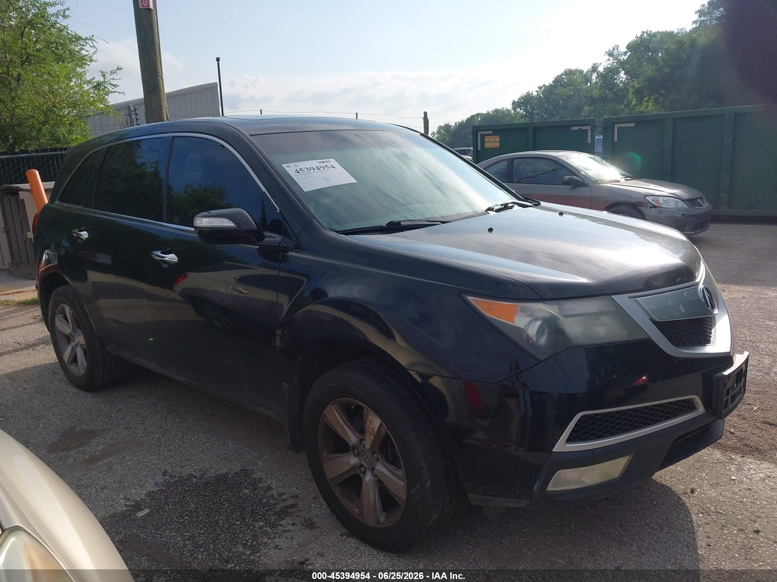 2012 Acura Mdx   Black vin: 2HNYD2H27CH520795