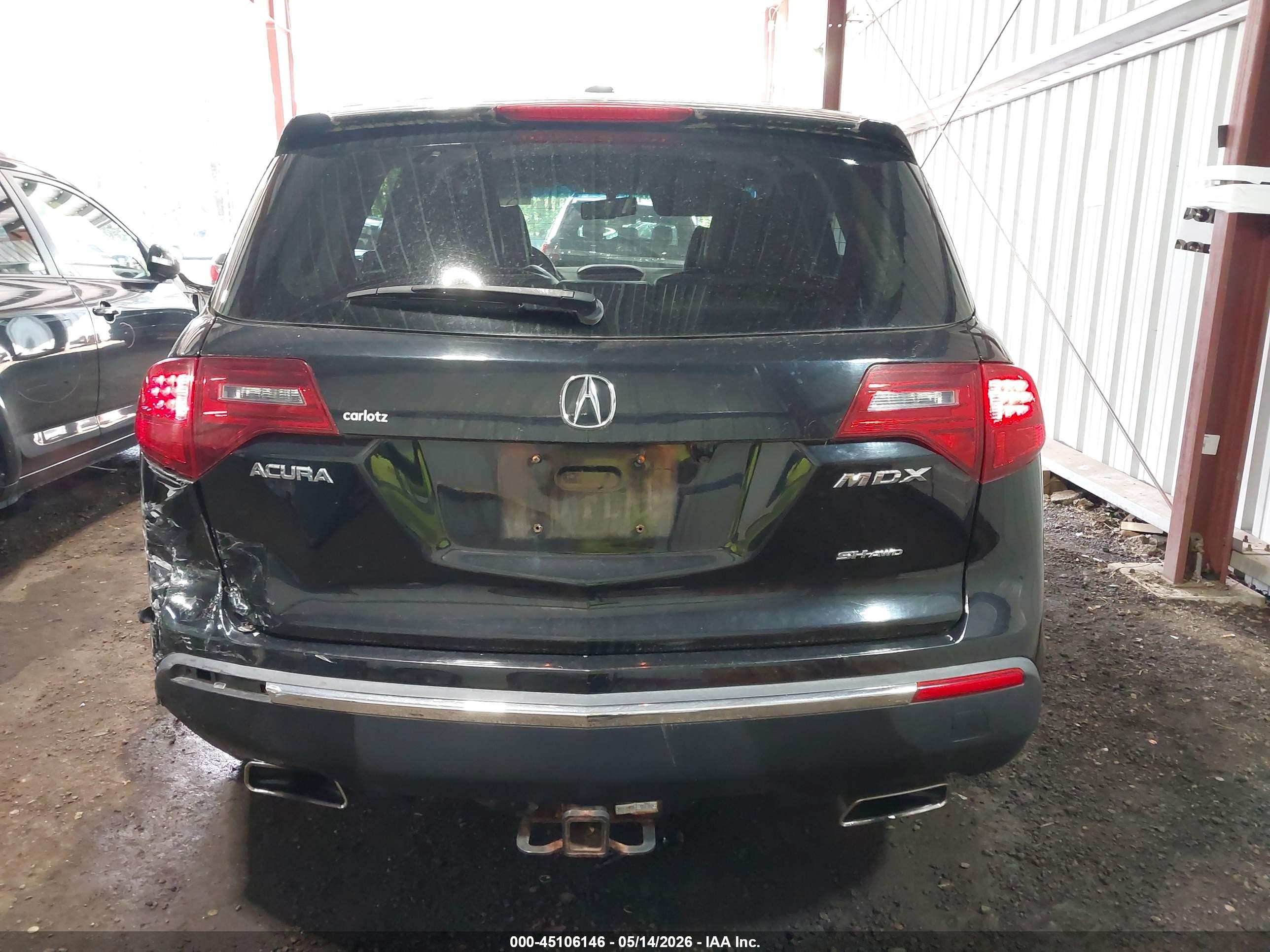 2010 Acura Mdx   Black vin: 2HNYD2H28AH504263