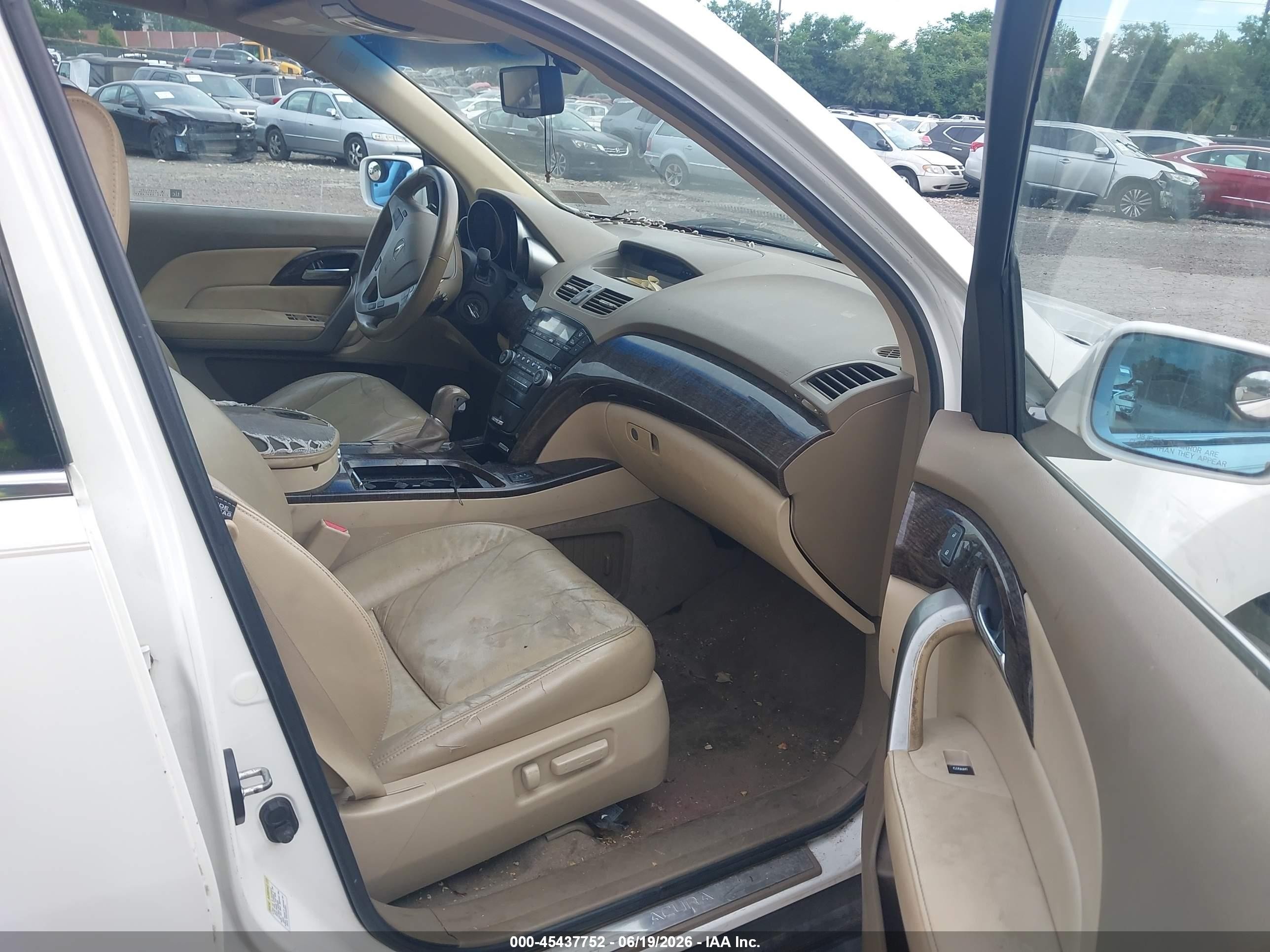 2010 Acura Mdx   Белый vin: 2HNYD2H28AH508880