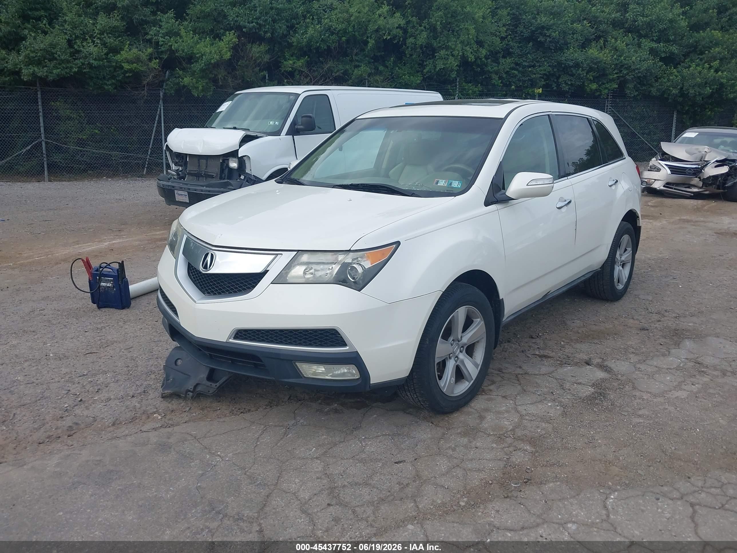 2010 Acura Mdx   Белый vin: 2HNYD2H28AH508880