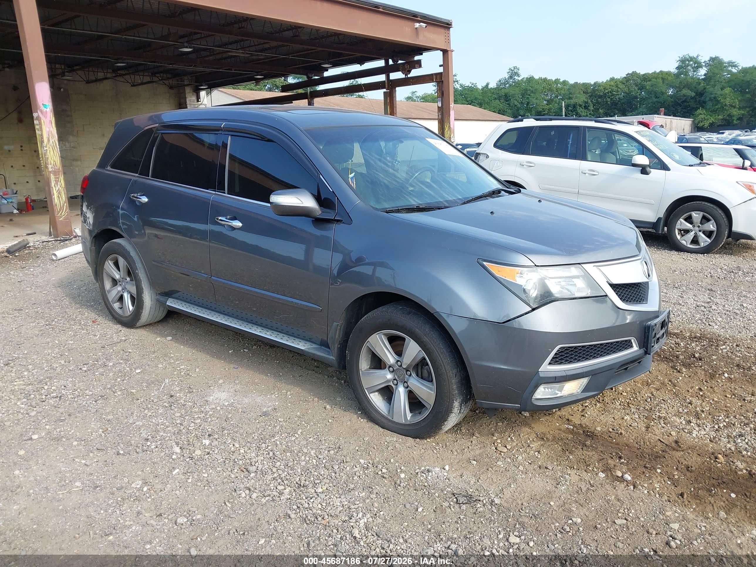2011 Acura Mdx   Gray vin: 2HNYD2H28BH502630