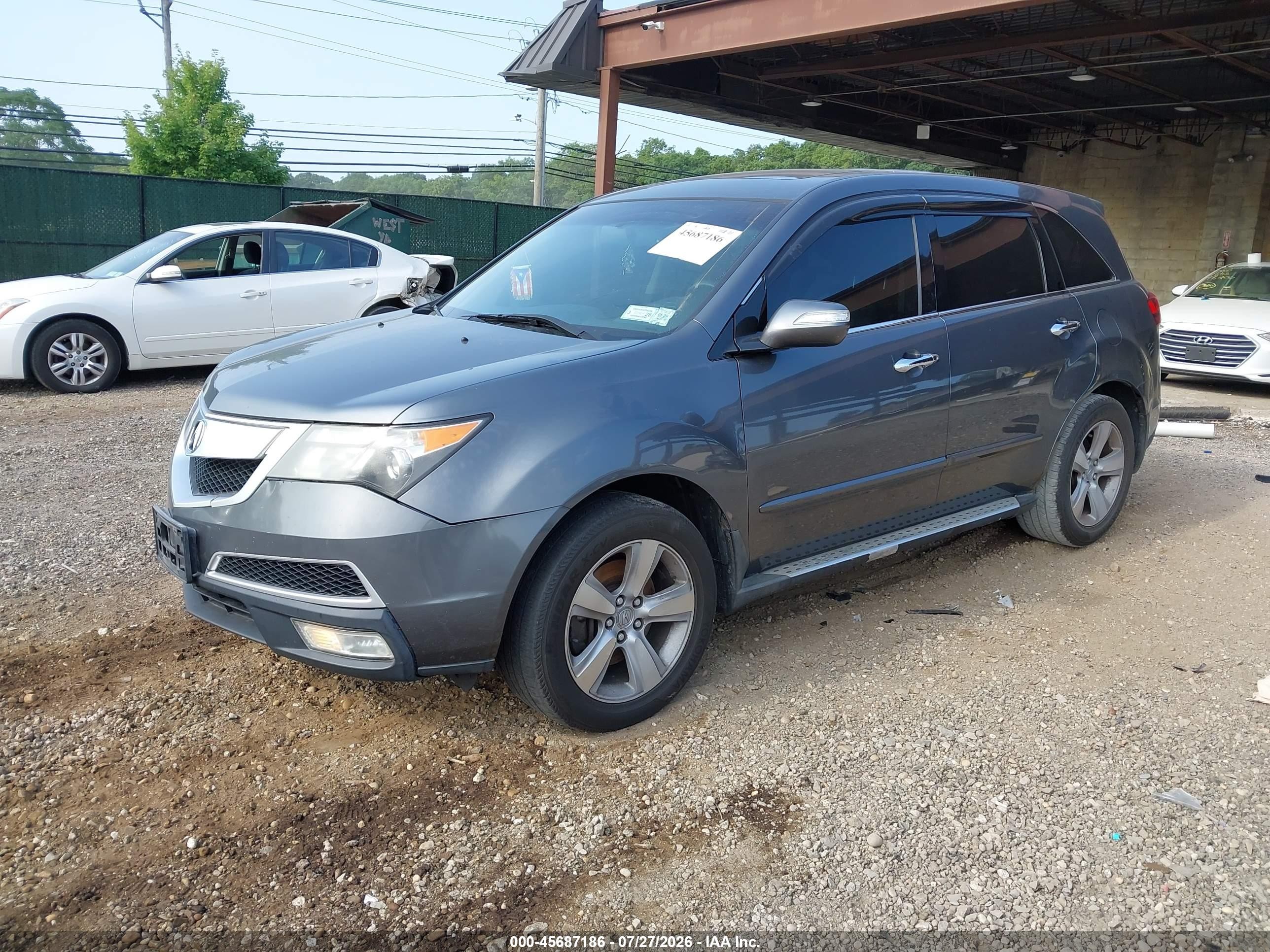 2011 Acura Mdx   Gray vin: 2HNYD2H28BH502630
