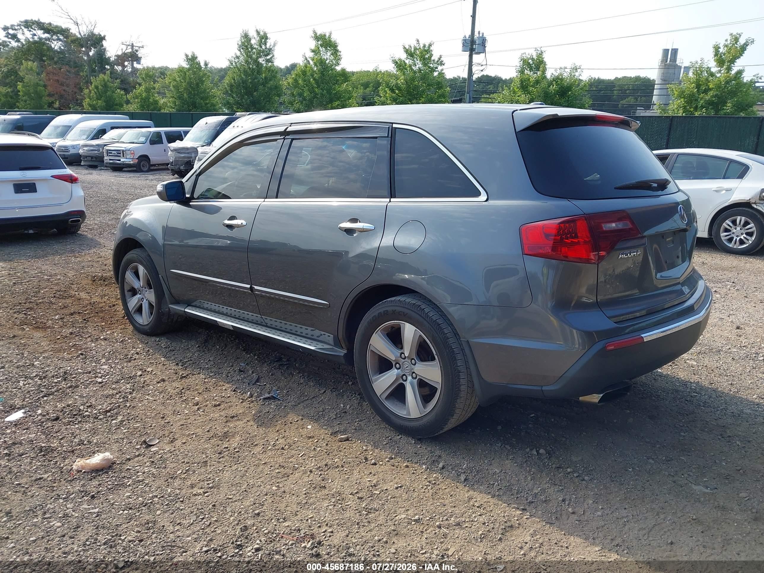 2011 Acura Mdx   Gray vin: 2HNYD2H28BH502630