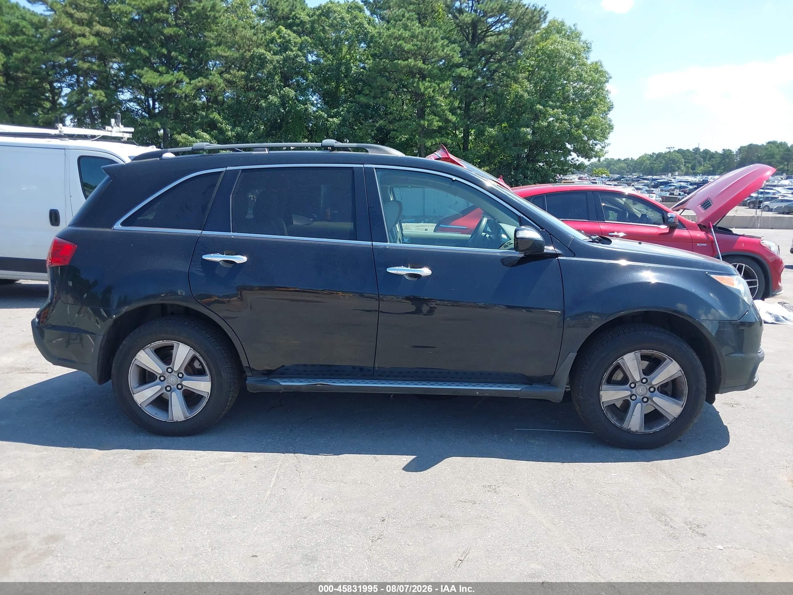 2012 Acura Mdx Черный vin: 2HNYD2H28CH509157