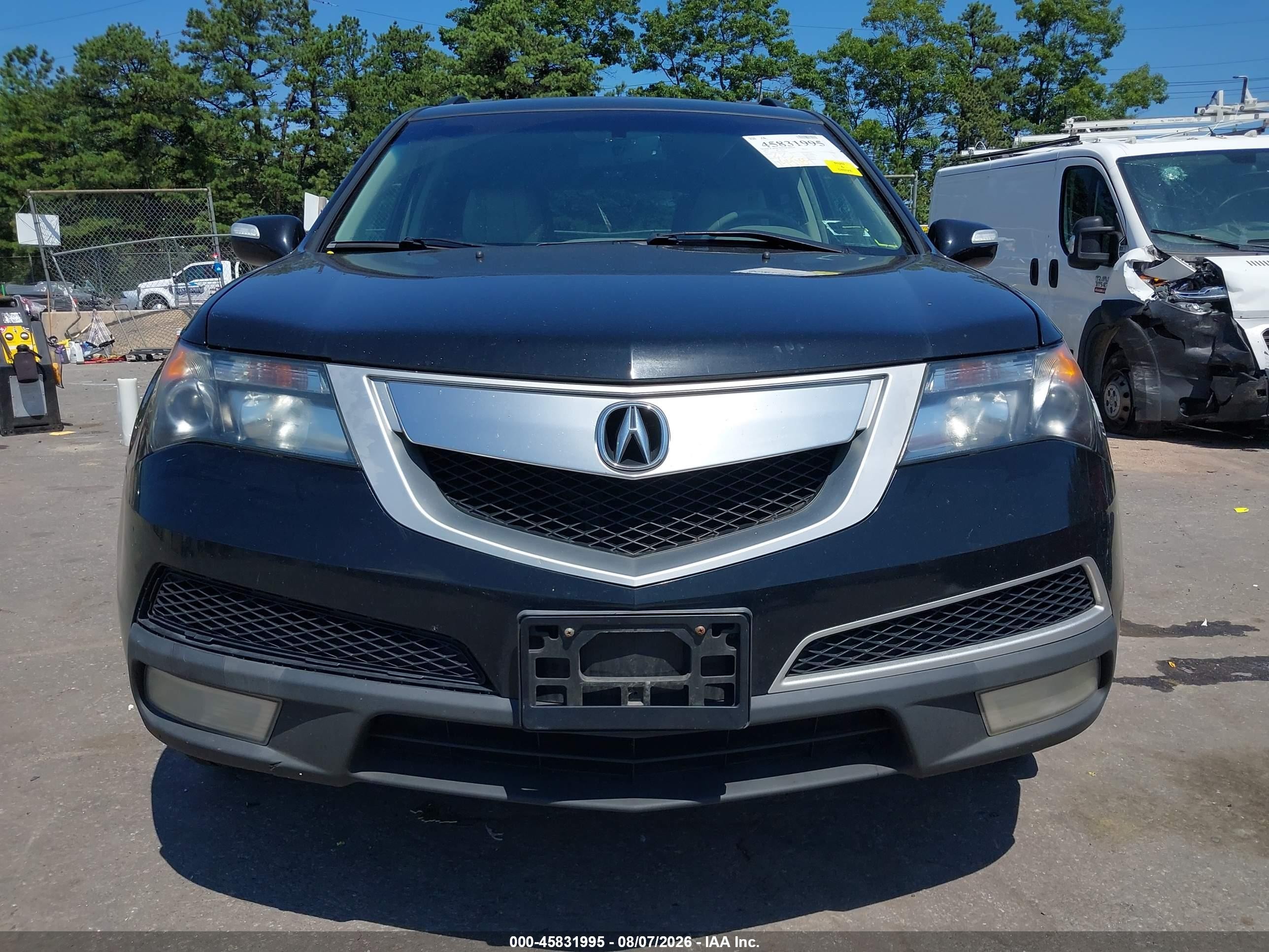 2012 Acura Mdx Черный vin: 2HNYD2H28CH509157