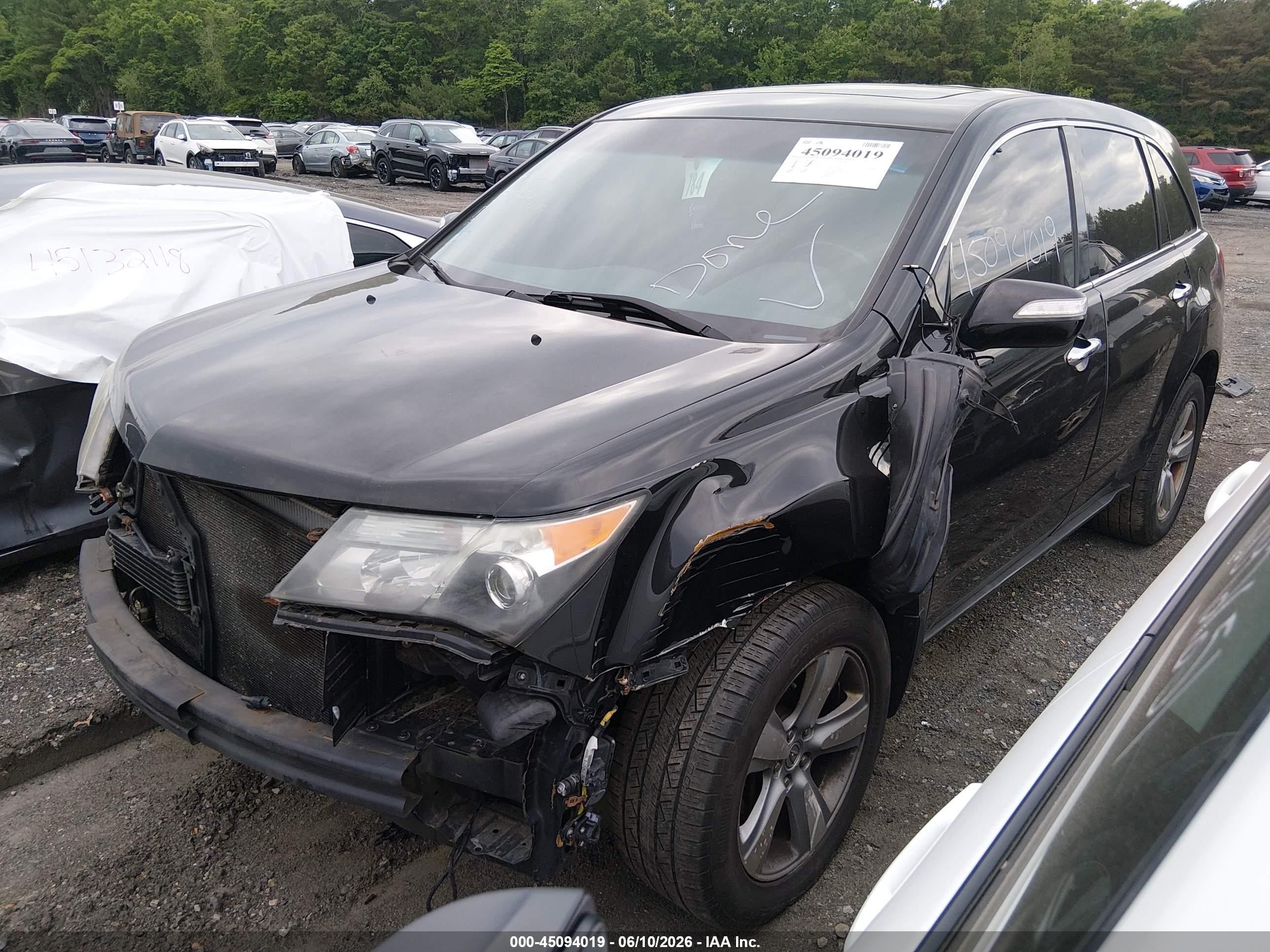 2012 Acura Mdx   Black vin: 2HNYD2H28CH545964