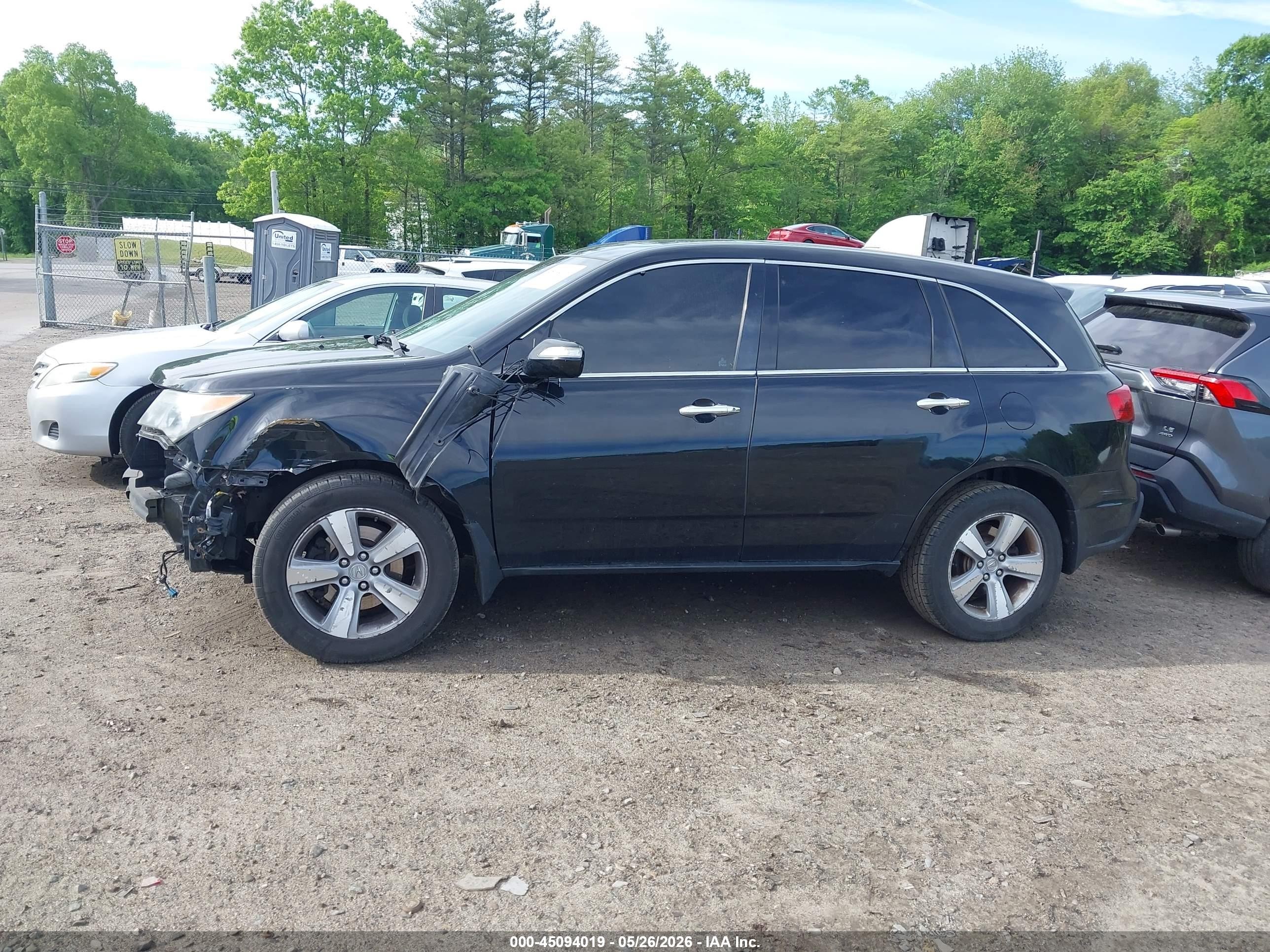 2012 Acura Mdx   Black vin: 2HNYD2H28CH545964