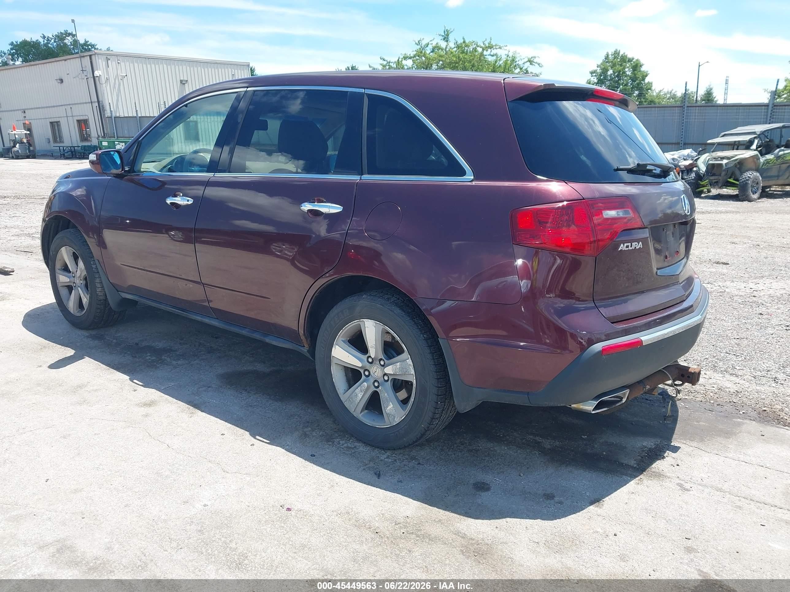 2010 Acura Mdx   Maroon vin: 2HNYD2H29AH509259