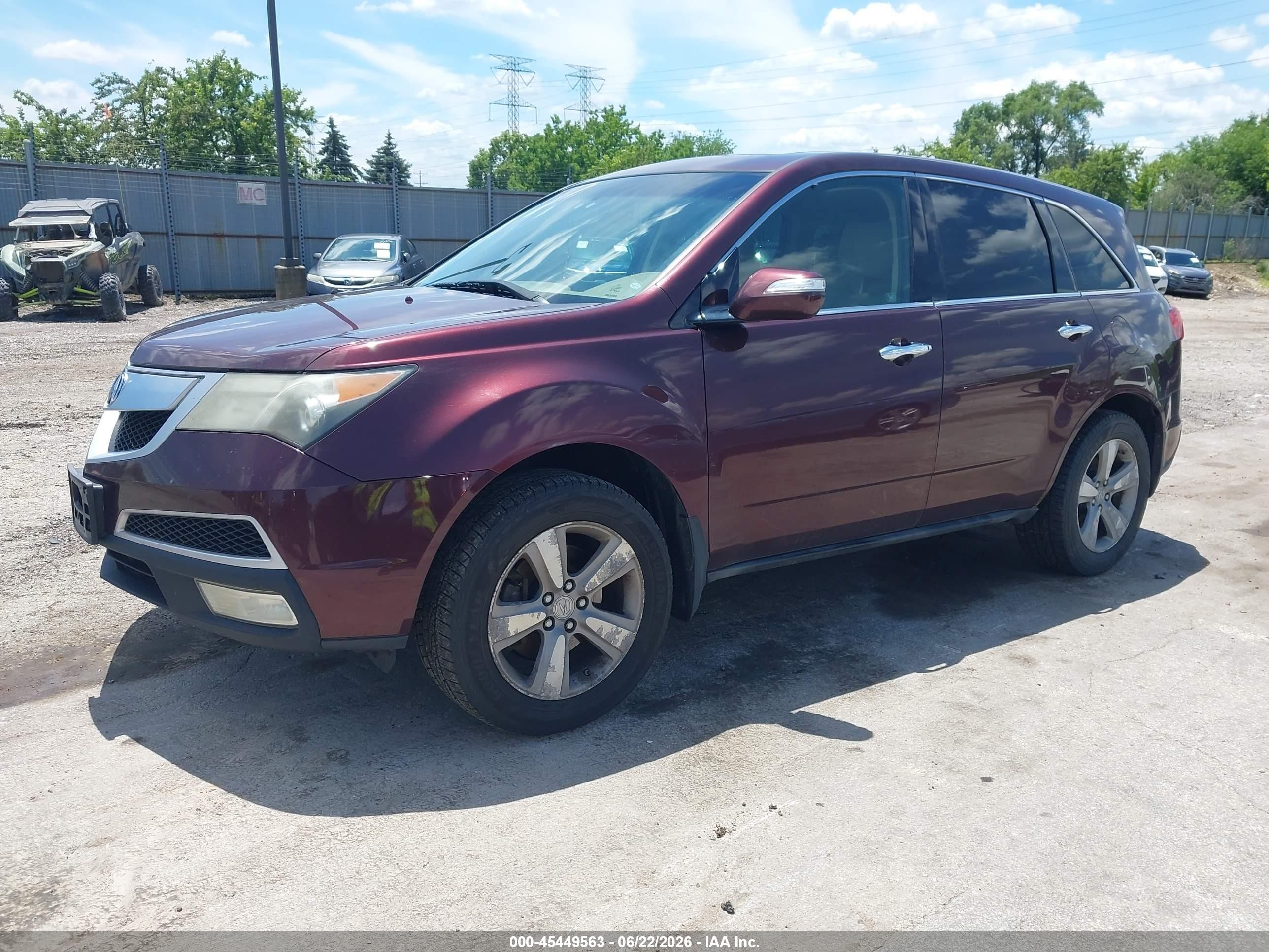 2010 Acura Mdx   Maroon vin: 2HNYD2H29AH509259