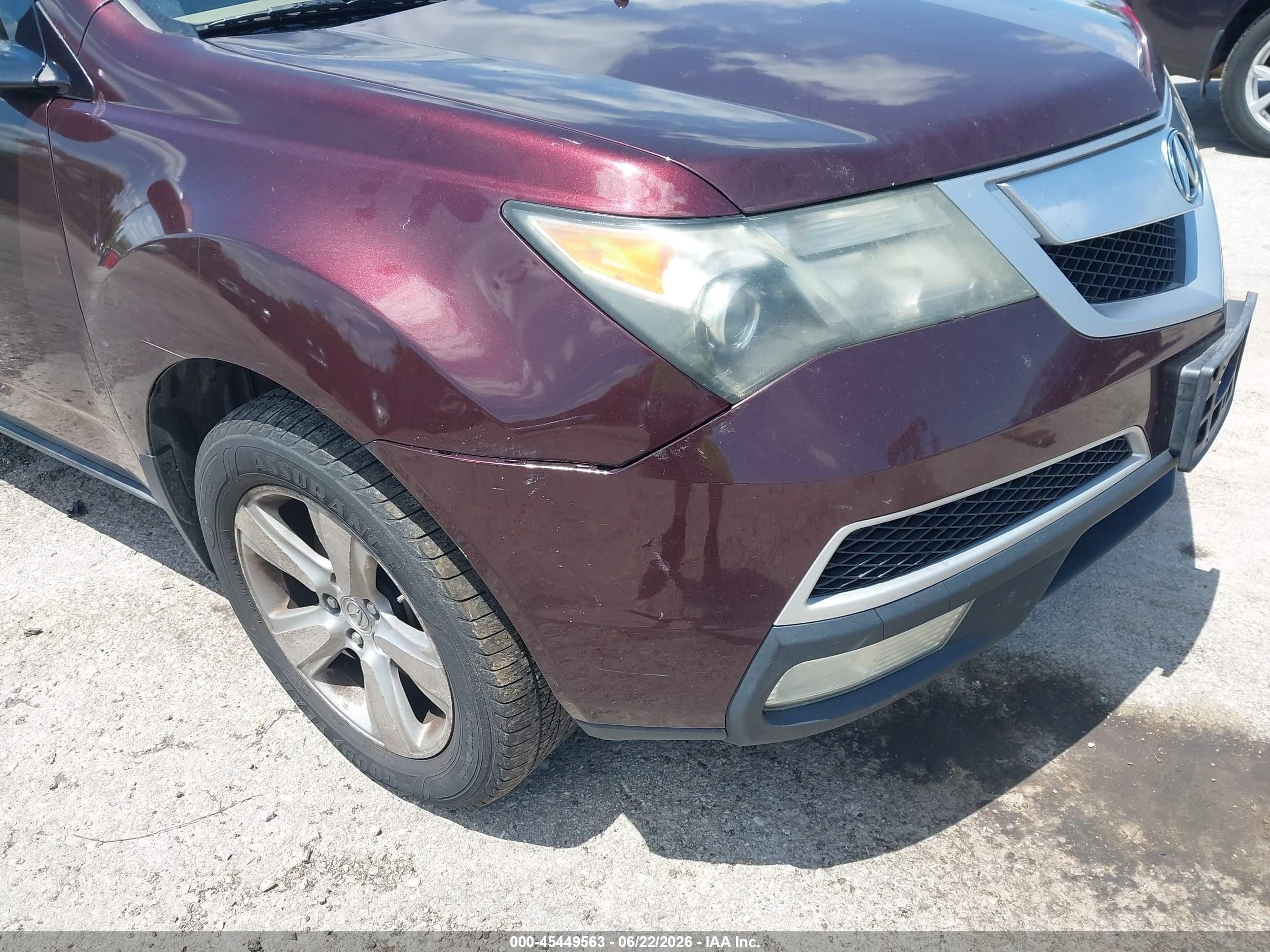 2010 Acura Mdx   Maroon vin: 2HNYD2H29AH509259