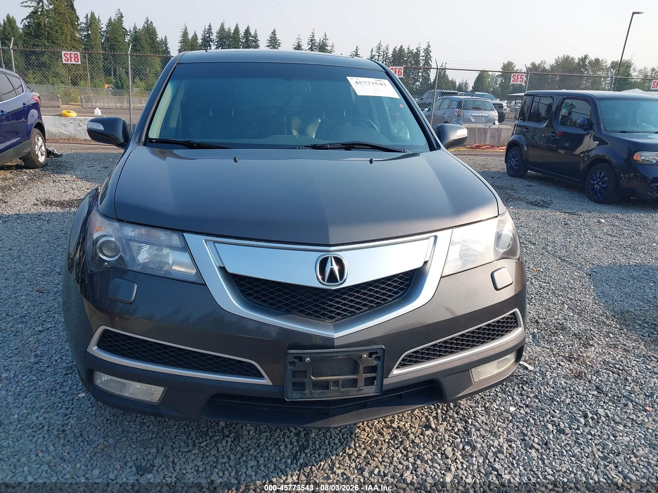 2012 Acura Mdx Gray vin: 2HNYD2H29CH003532