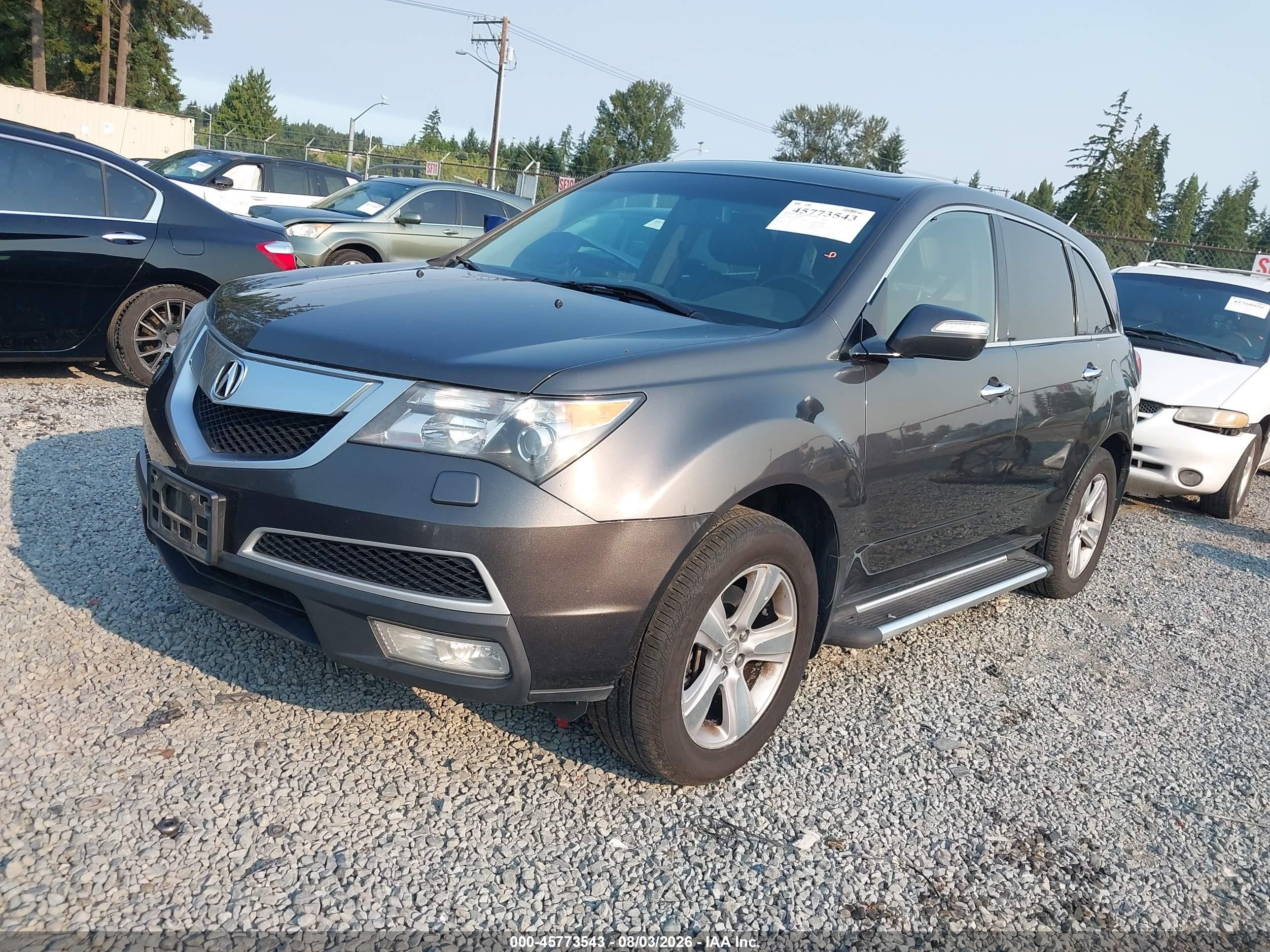 2012 Acura Mdx Gray vin: 2HNYD2H29CH003532