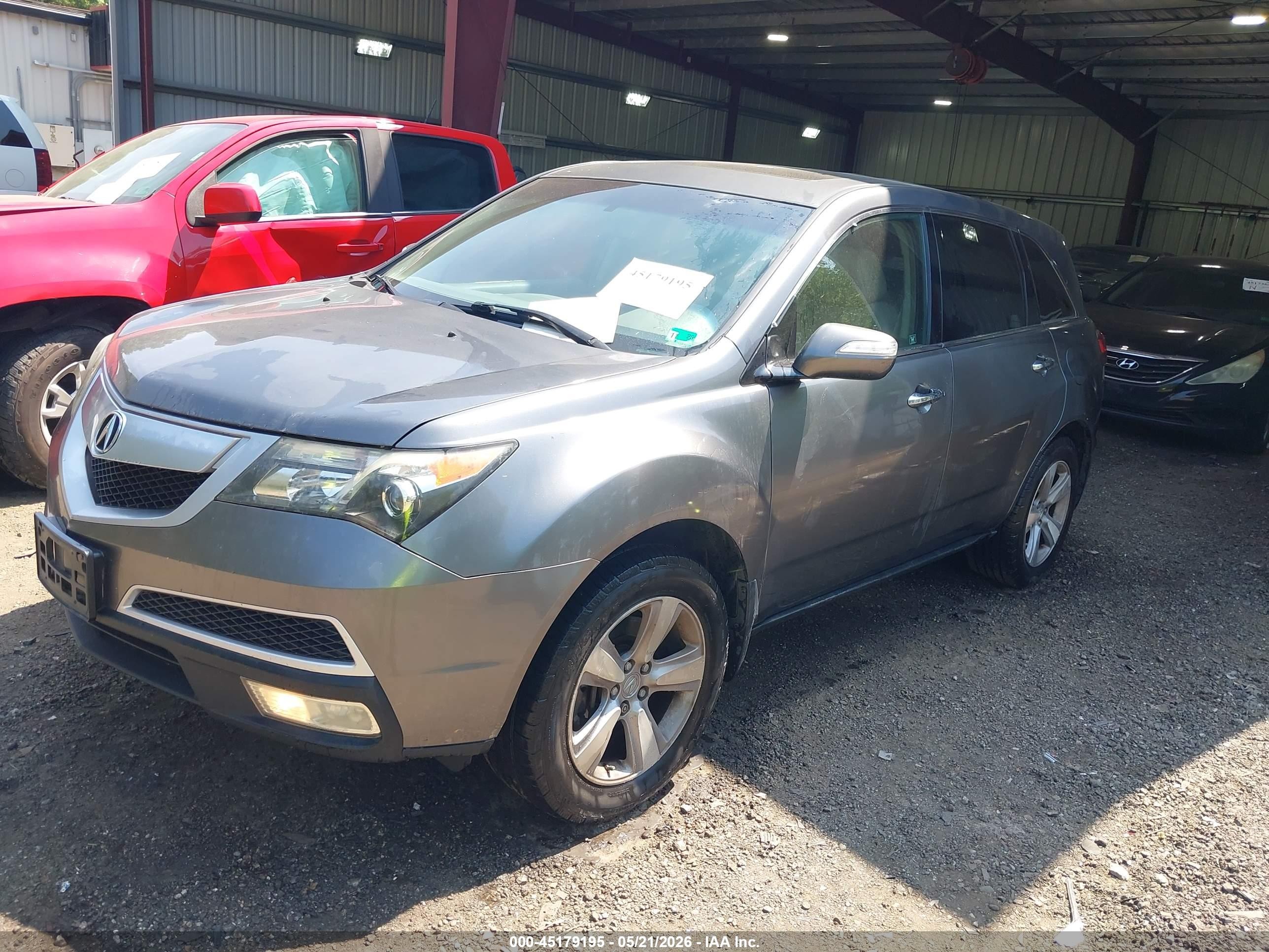 2012 Acura Mdx   Gray vin: 2HNYD2H29CH513749