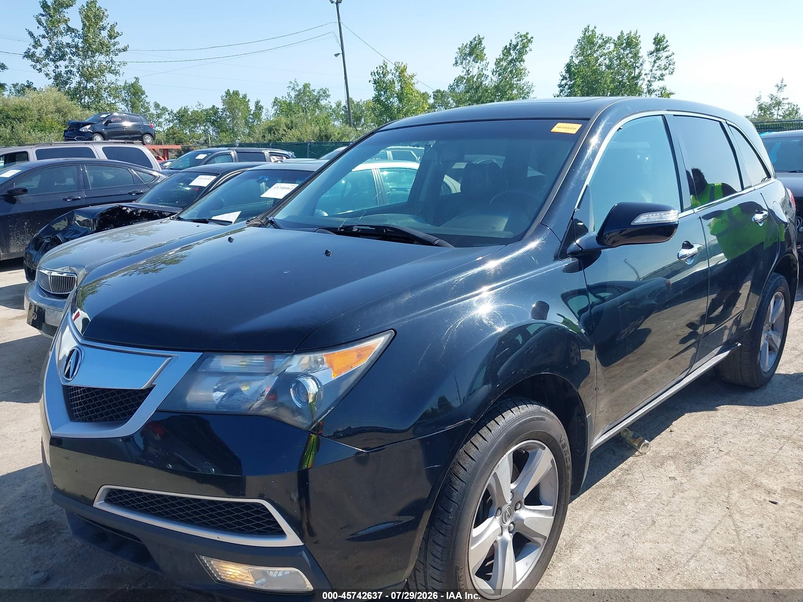 2012 Acura Mdx   Black vin: 2HNYD2H29CH522273