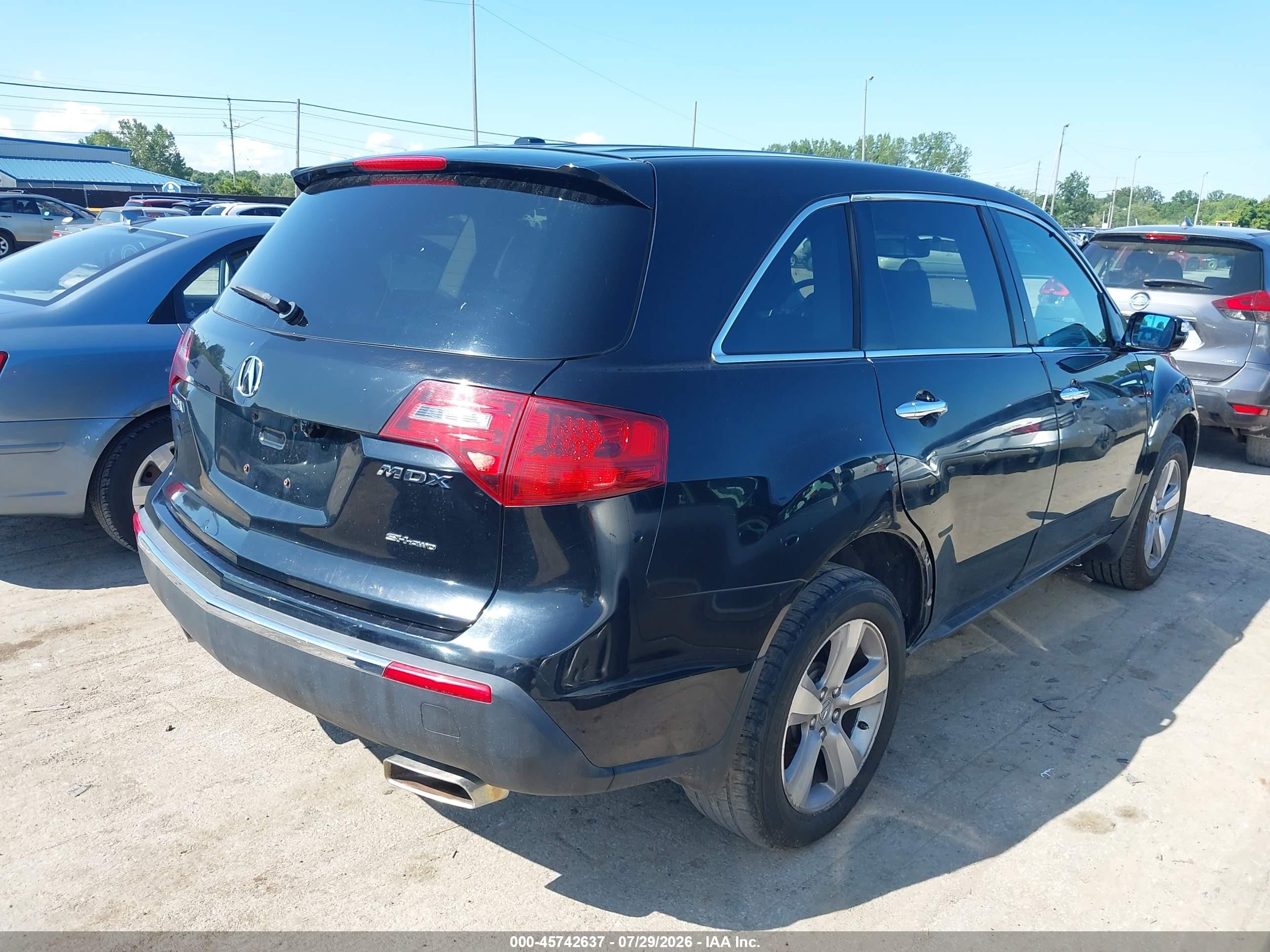 2012 Acura Mdx   Black vin: 2HNYD2H29CH522273