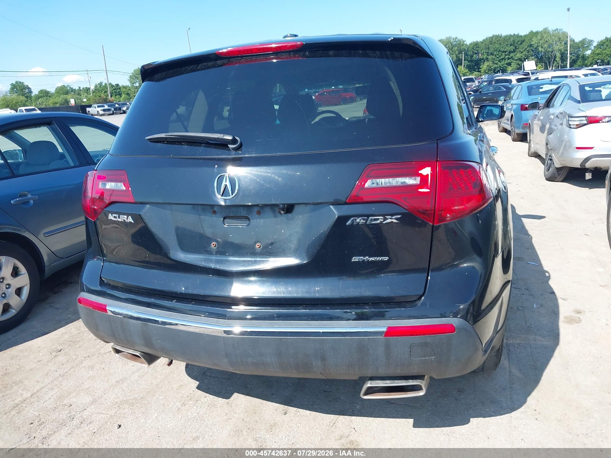 2012 Acura Mdx   Black vin: 2HNYD2H29CH522273