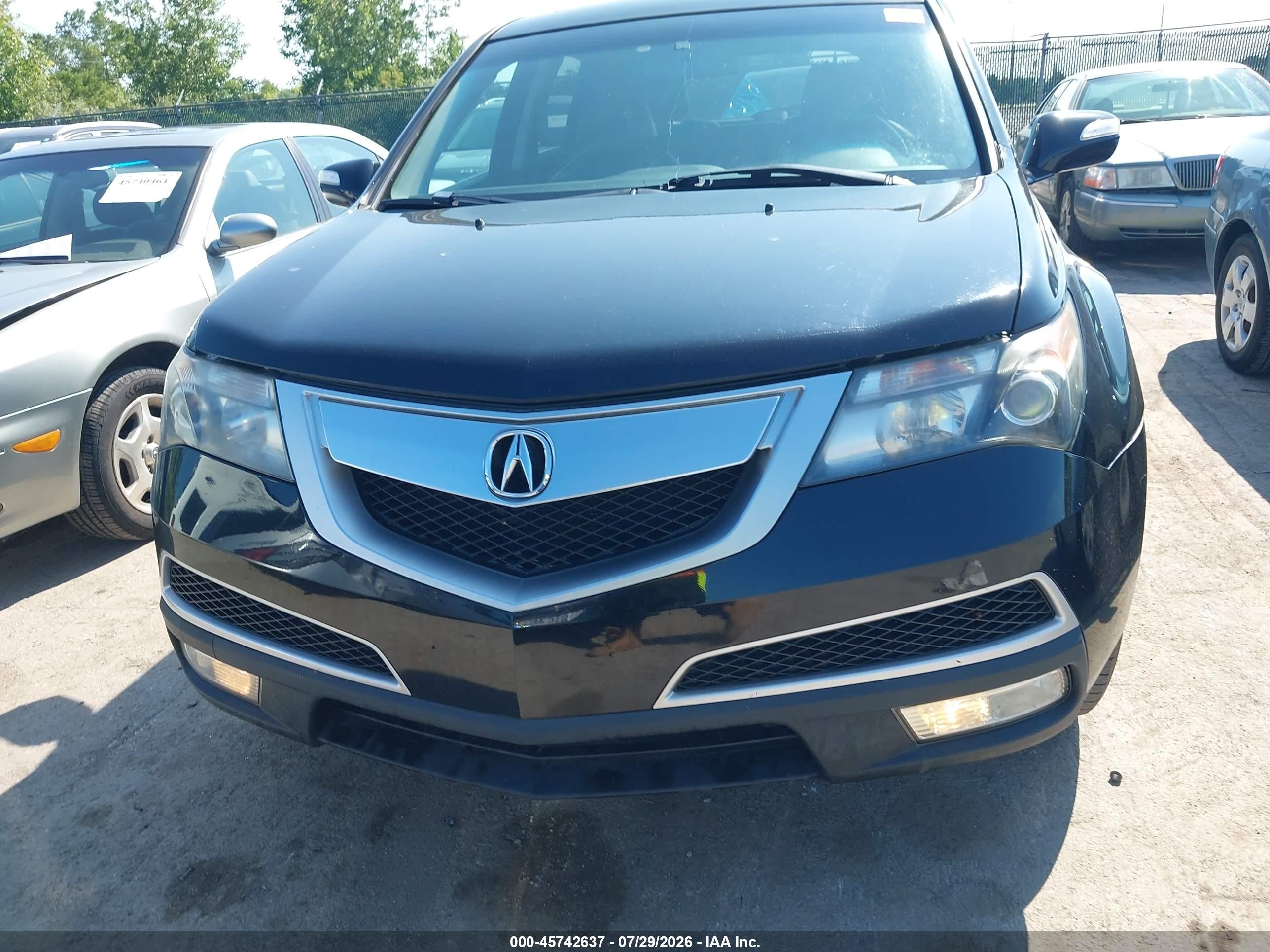 2012 Acura Mdx   Black vin: 2HNYD2H29CH522273