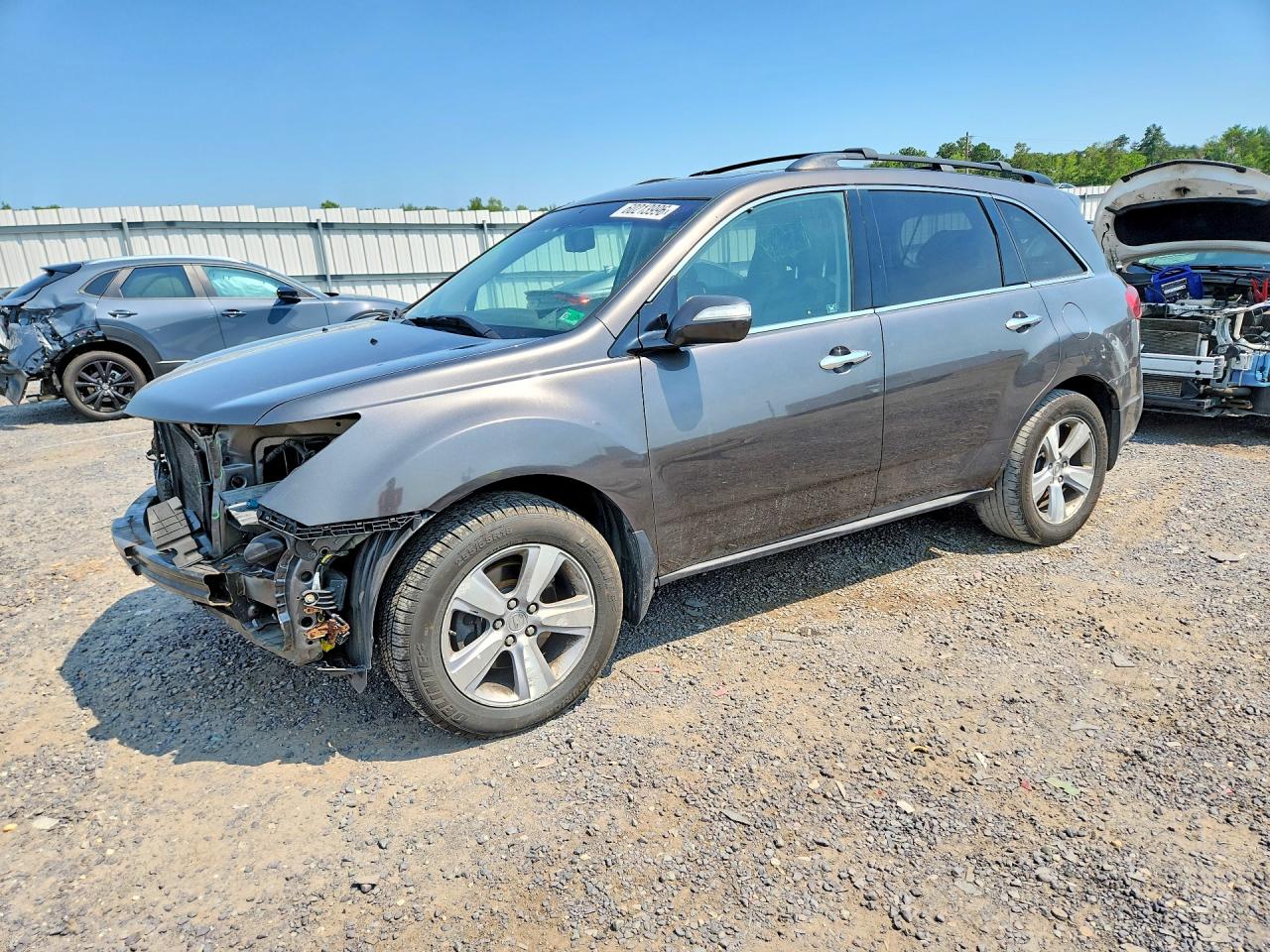 2012 Acura Mdx Gray vin: 2HNYD2H29CH527893