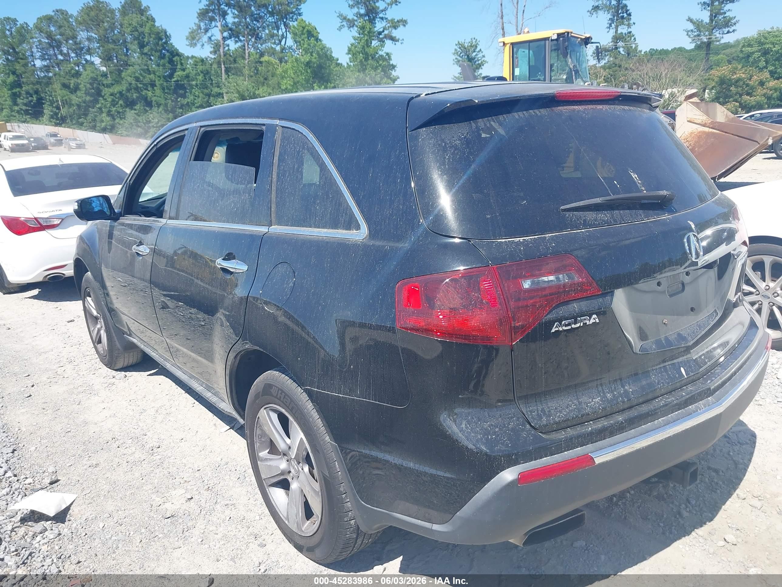 2012 Acura Mdx   Black vin: 2HNYD2H29CH533709