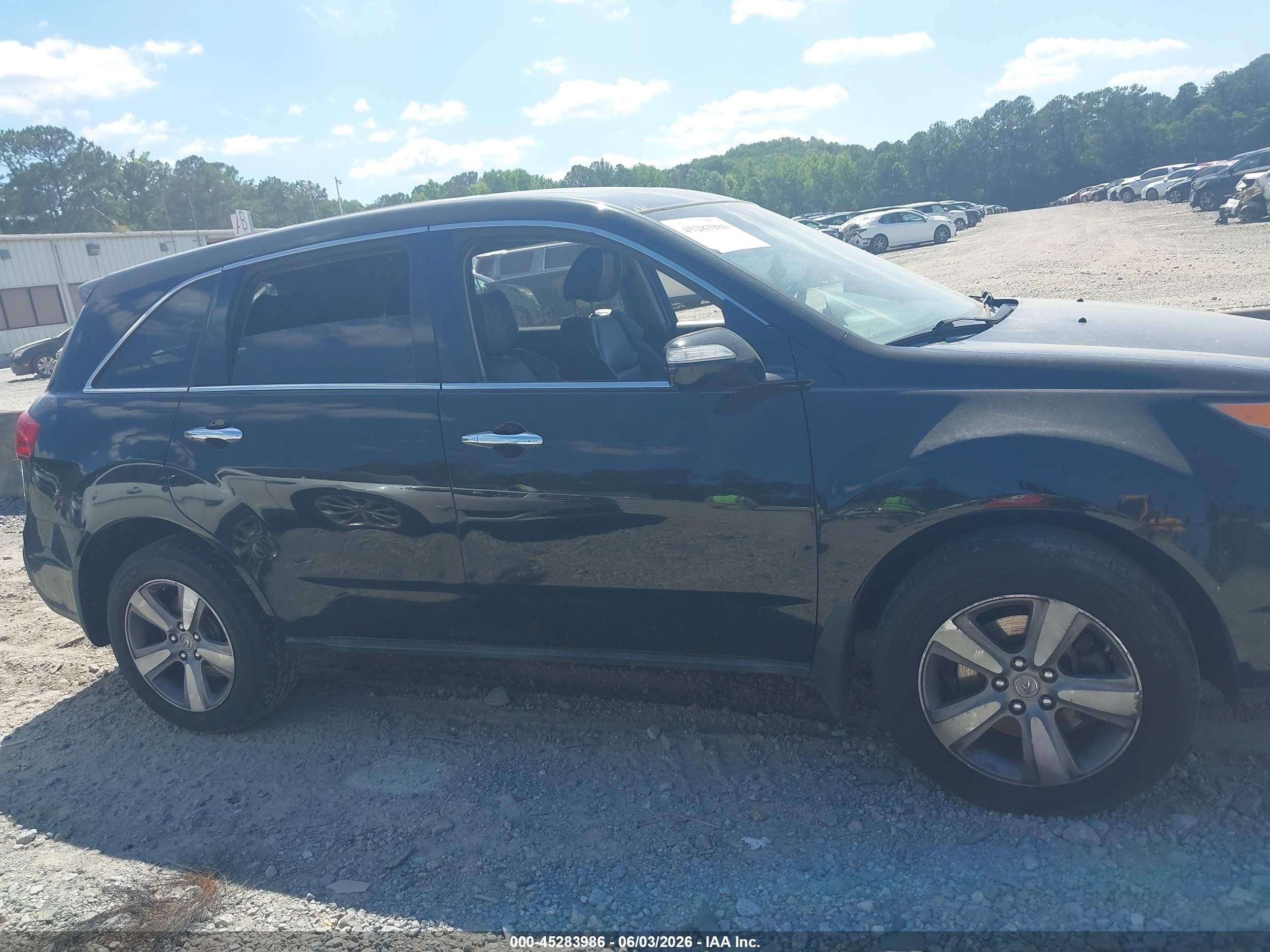 2012 Acura Mdx   Black vin: 2HNYD2H29CH533709