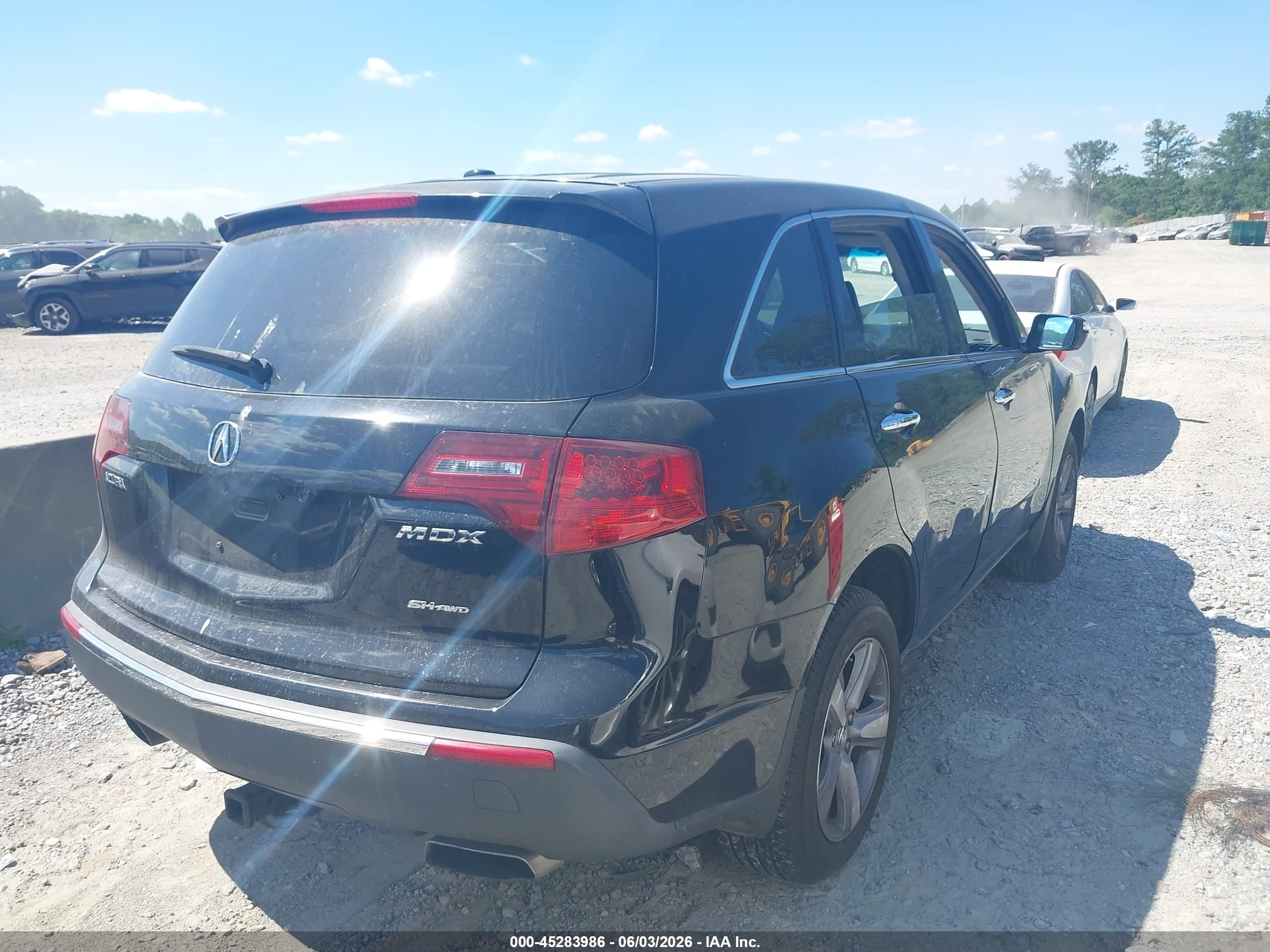 2012 Acura Mdx   Black vin: 2HNYD2H29CH533709