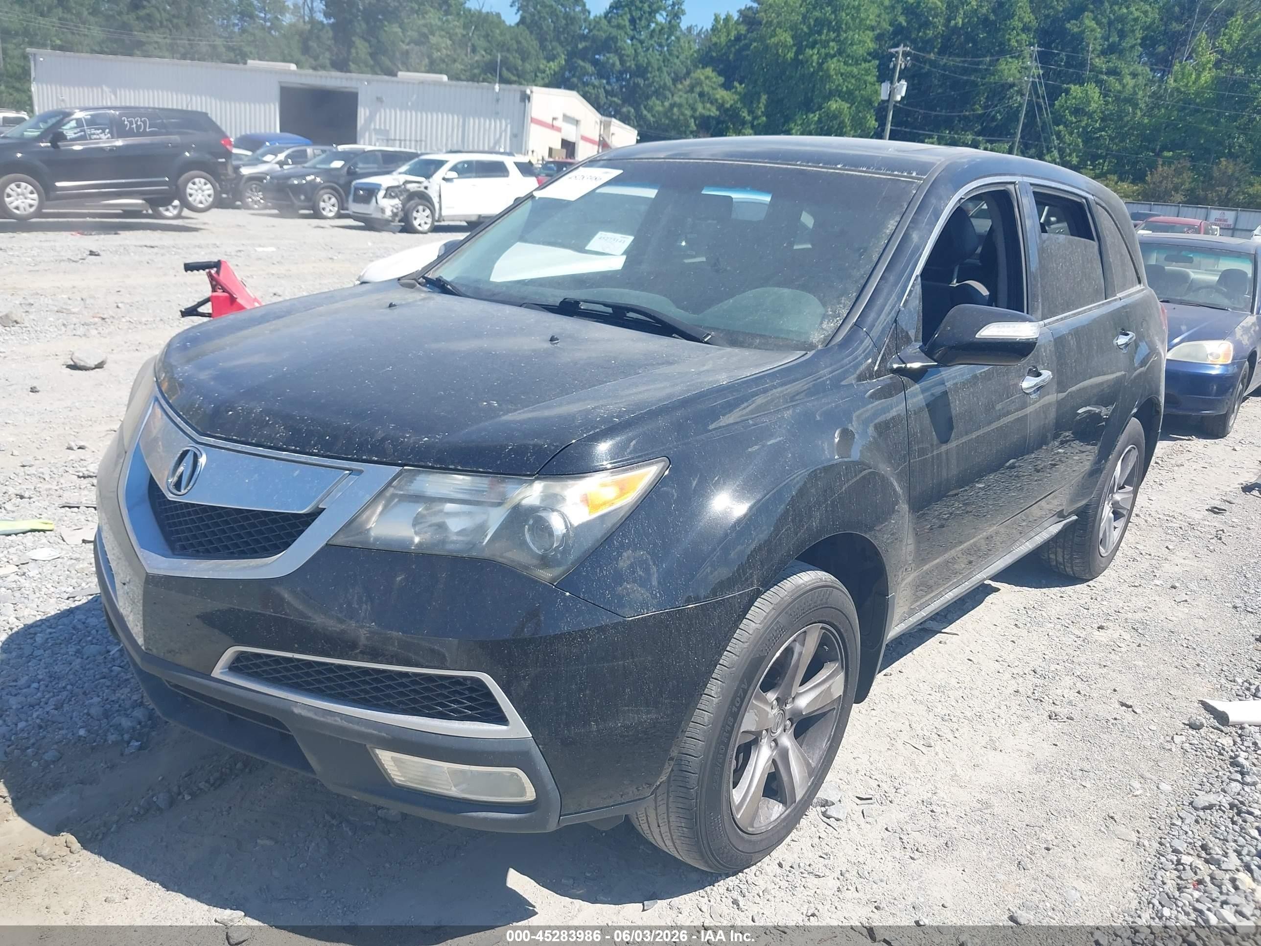 2012 Acura Mdx   Black vin: 2HNYD2H29CH533709