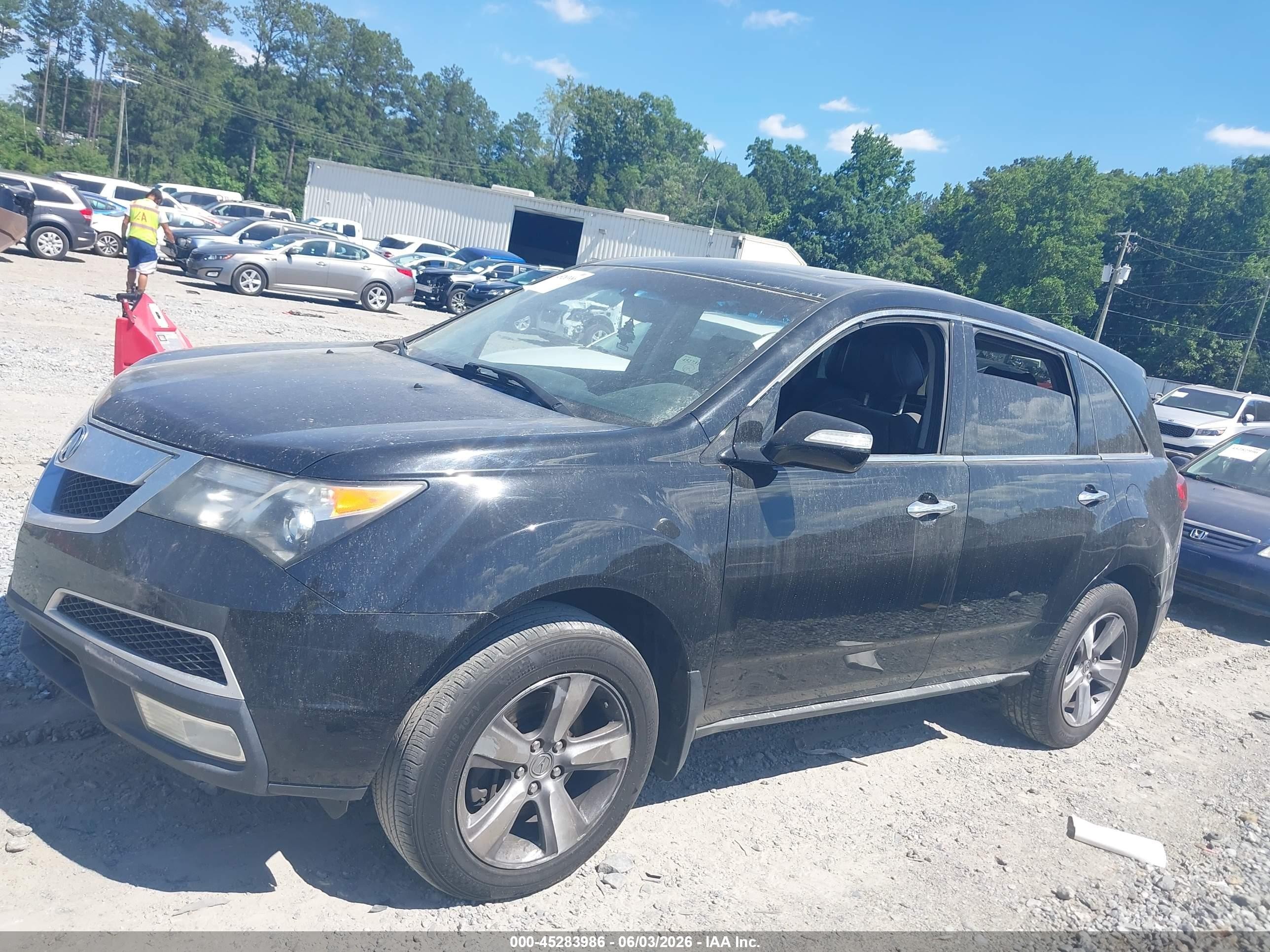2012 Acura Mdx   Black vin: 2HNYD2H29CH533709