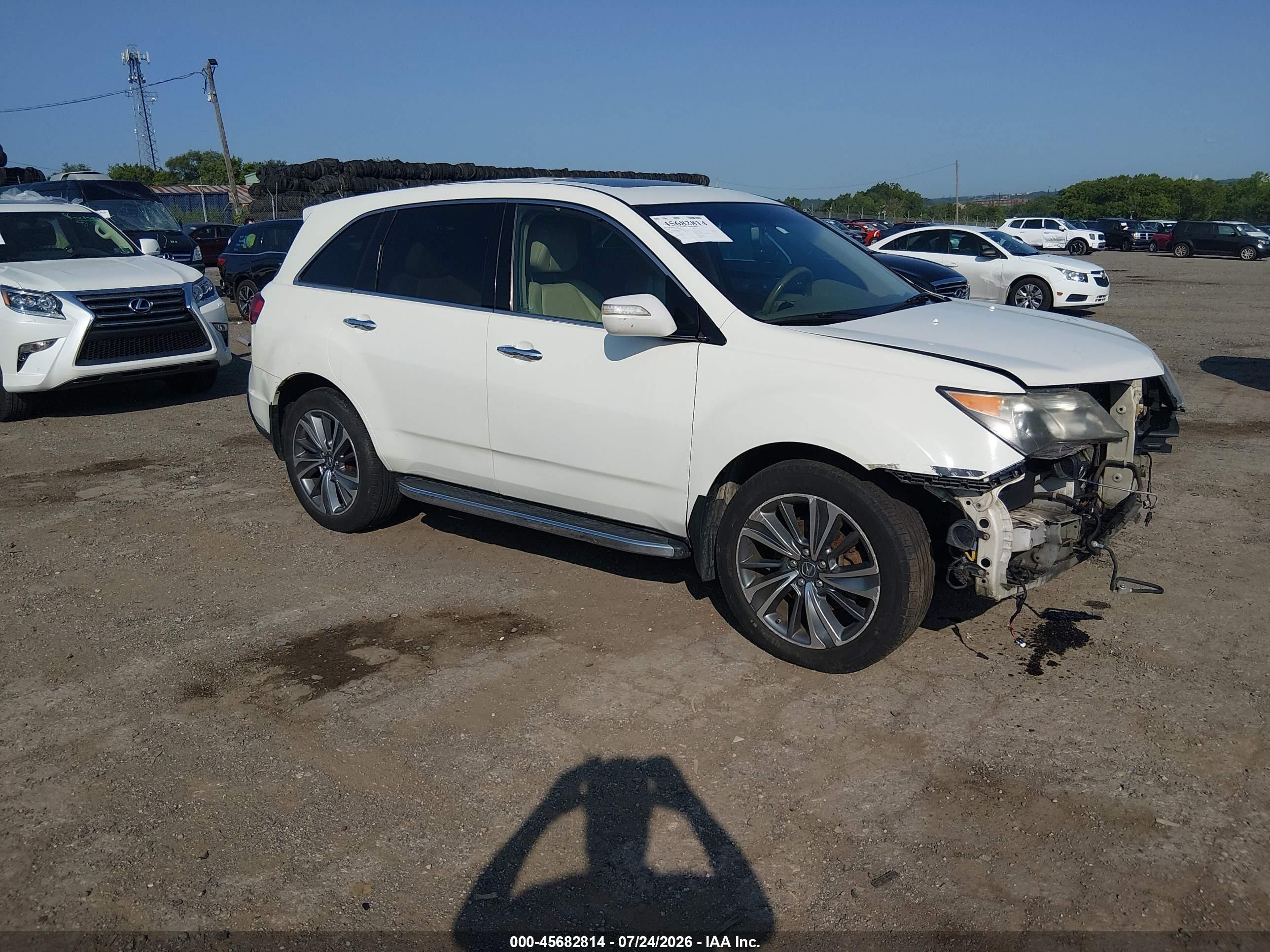 2010 Acura Mdx 3.7l (a6) Белый vin: 2HNYD2H2XAH528130