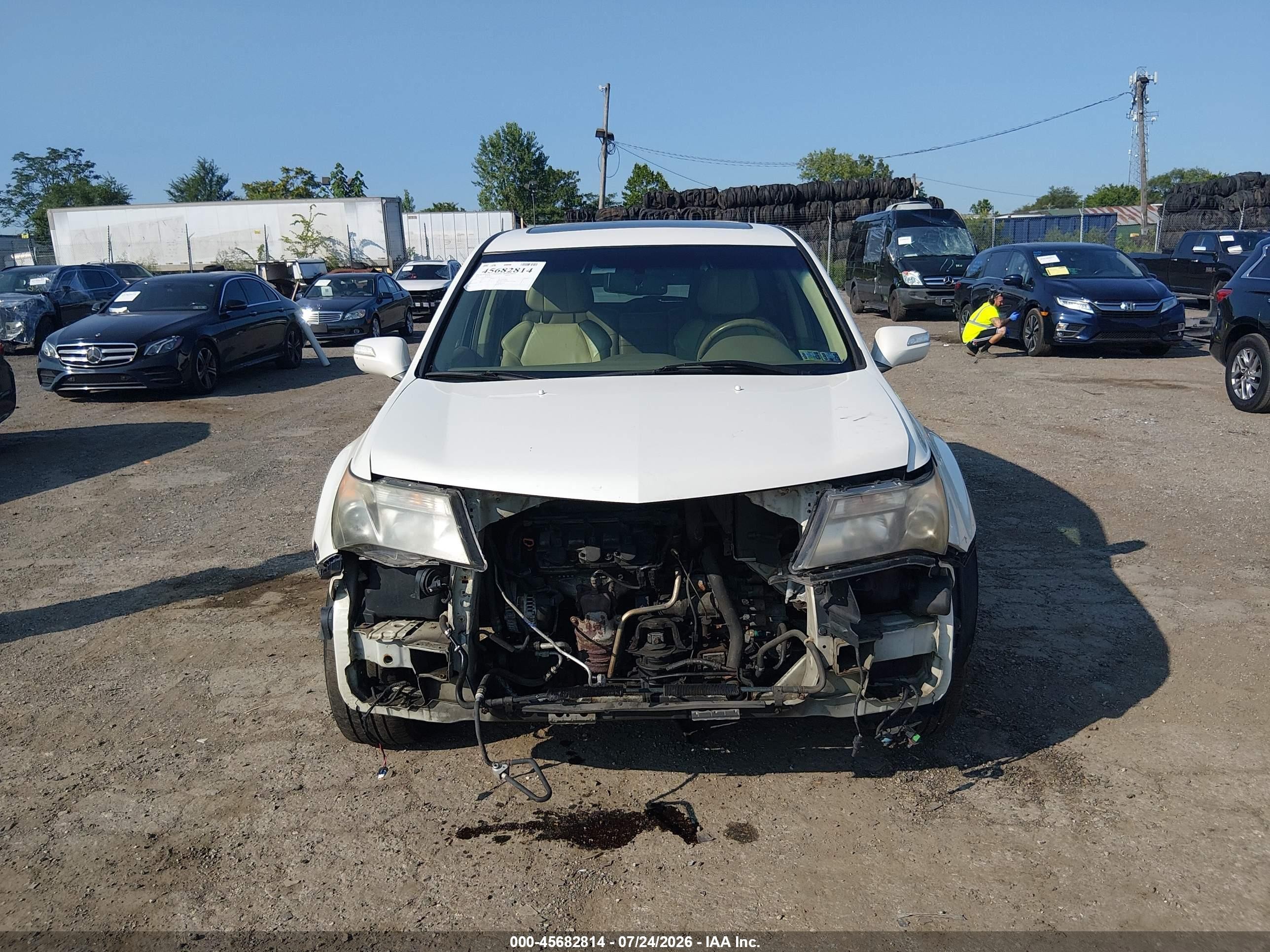 2010 Acura Mdx 3.7l (a6) Белый vin: 2HNYD2H2XAH528130