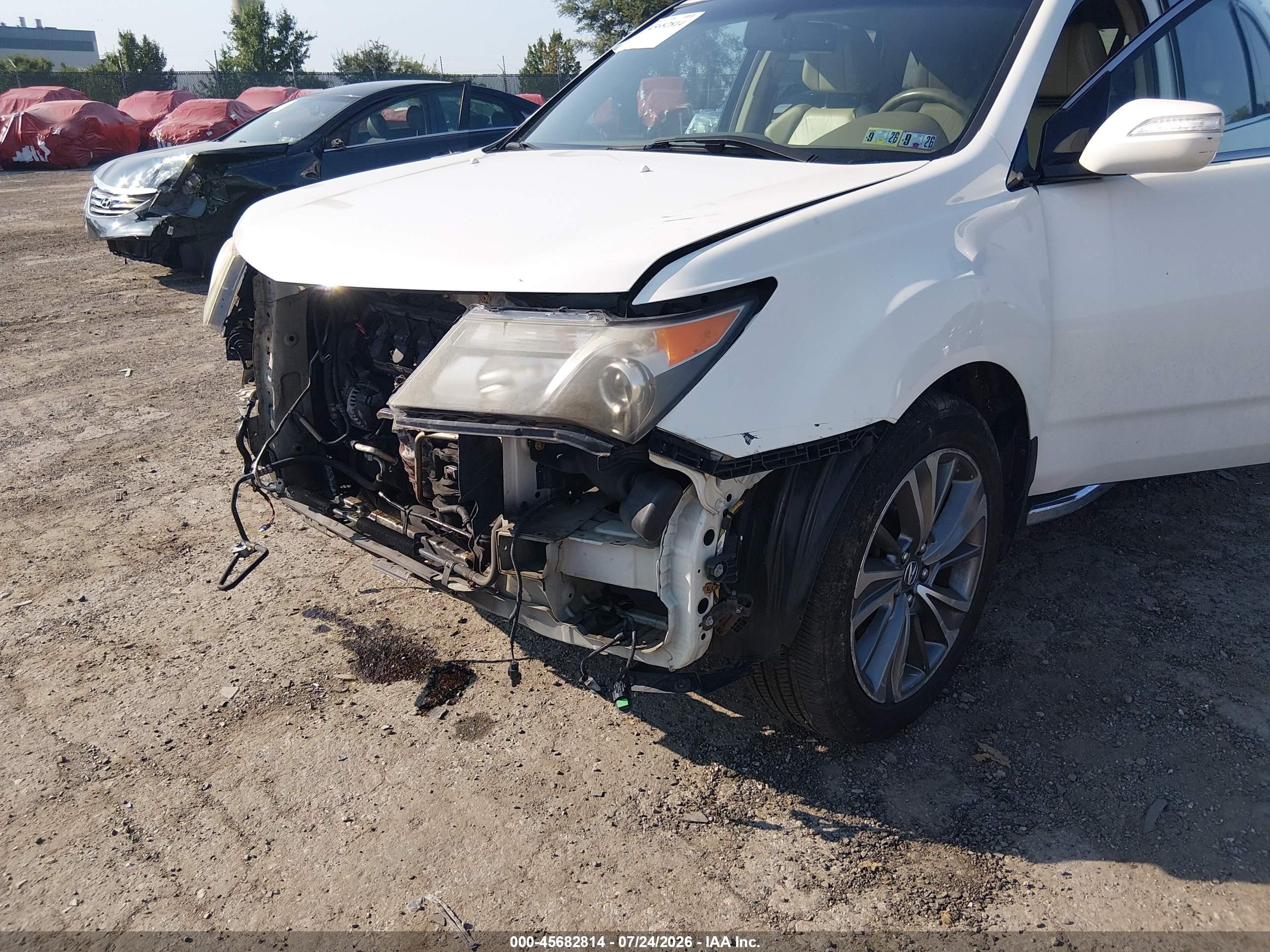 2010 Acura Mdx 3.7l (a6) Белый vin: 2HNYD2H2XAH528130