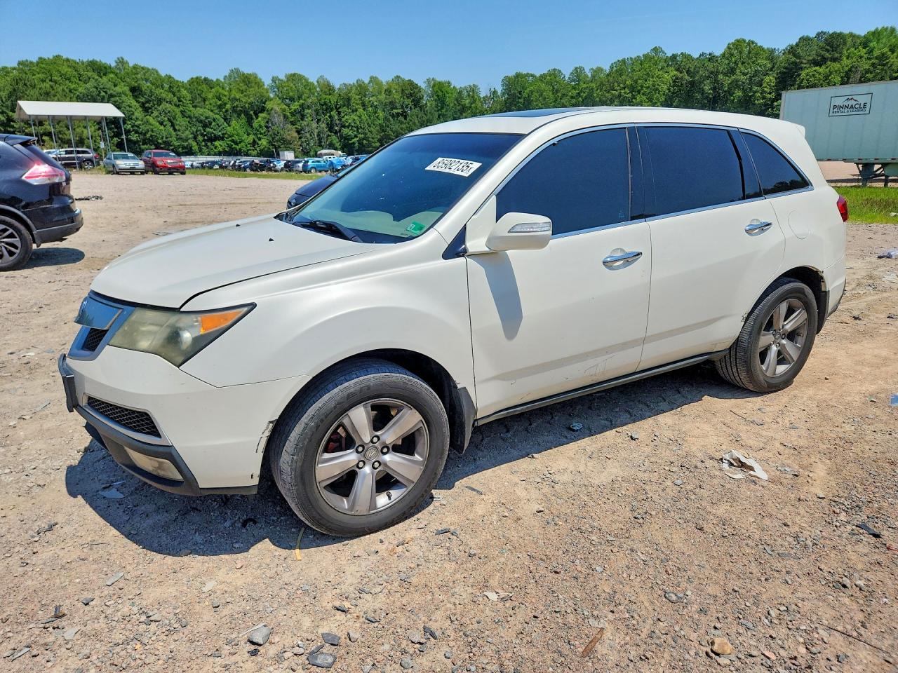 2011 Acura Mdx White vin: 2HNYD2H2XBH534804