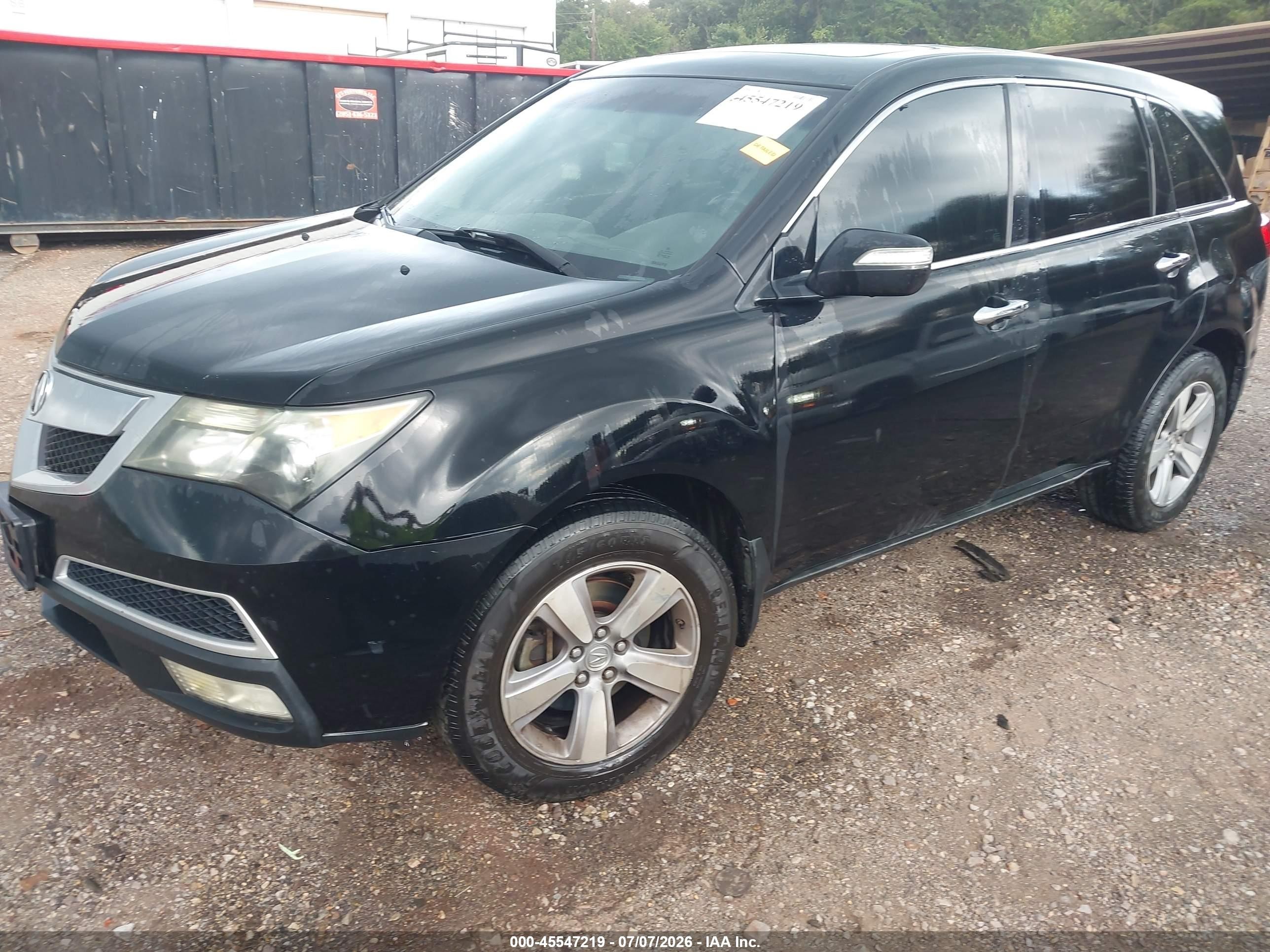 2012 Acura Mdx   Black vin: 2HNYD2H2XCH511654
