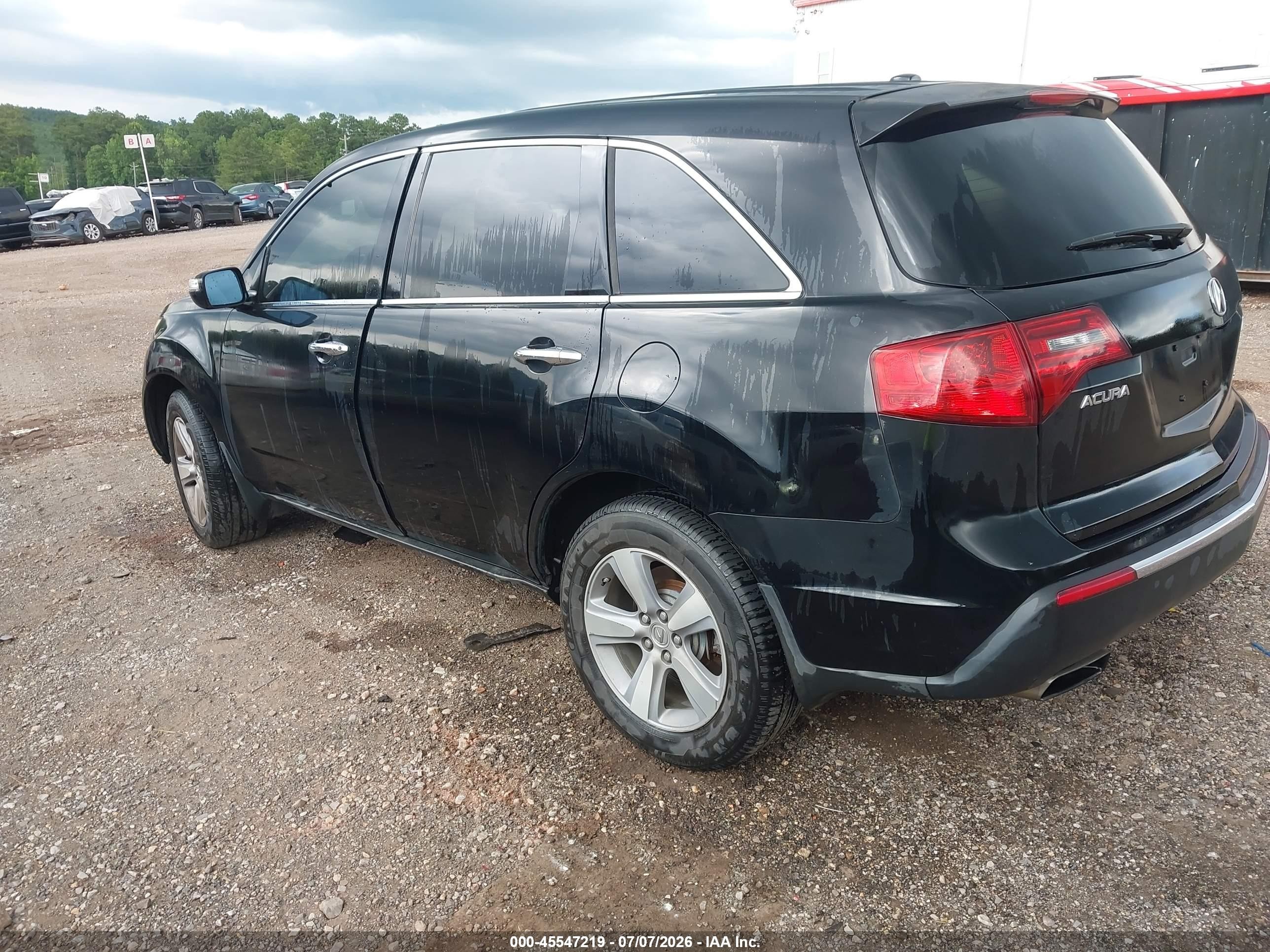 2012 Acura Mdx   Black vin: 2HNYD2H2XCH511654