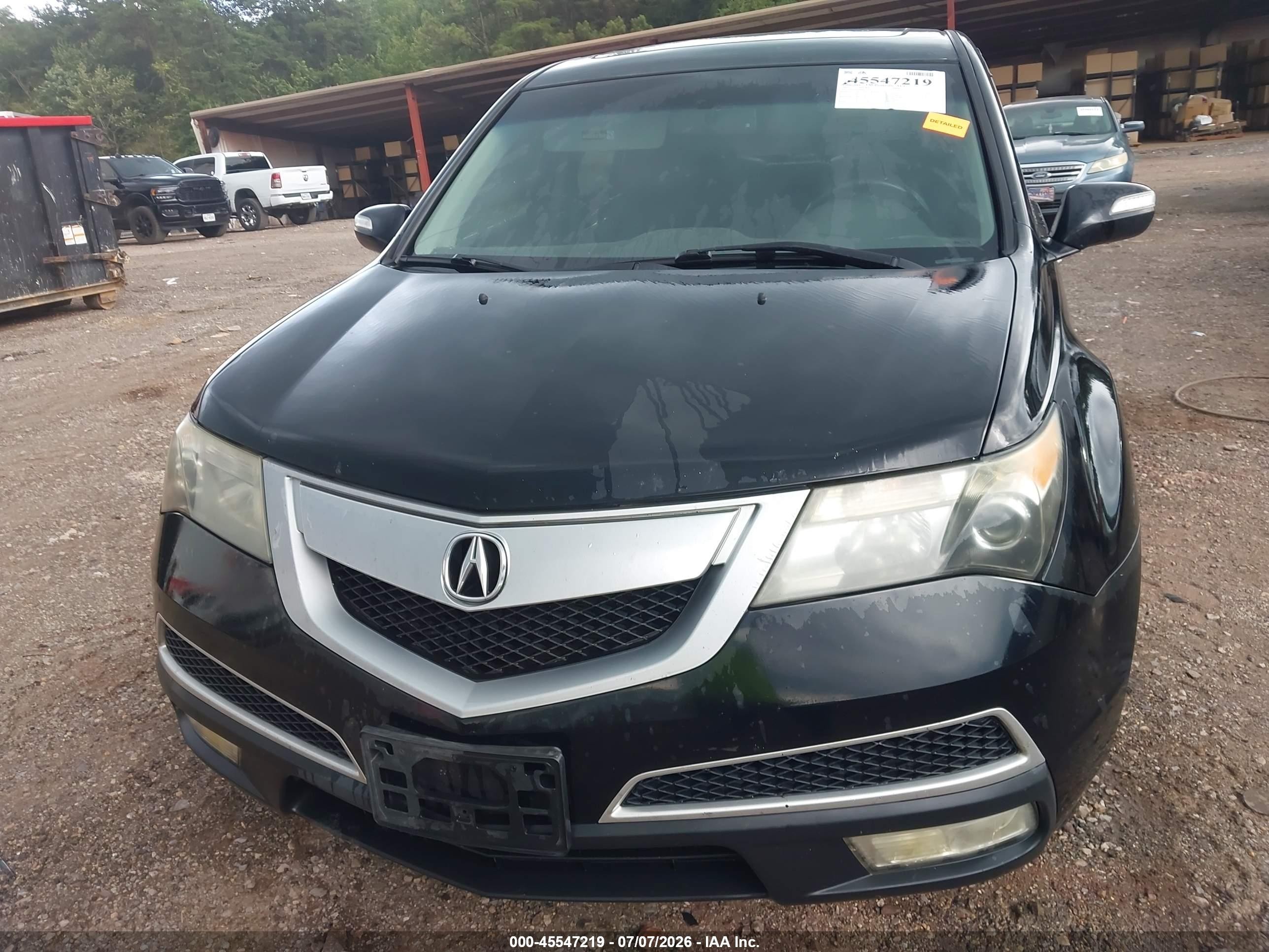 2012 Acura Mdx   Black vin: 2HNYD2H2XCH511654