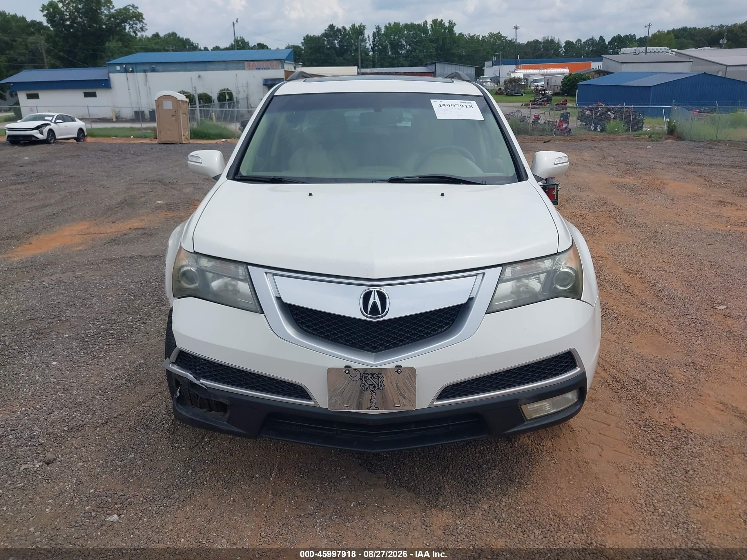 2012 Acura Mdx   White vin: 2HNYD2H2XCH523710