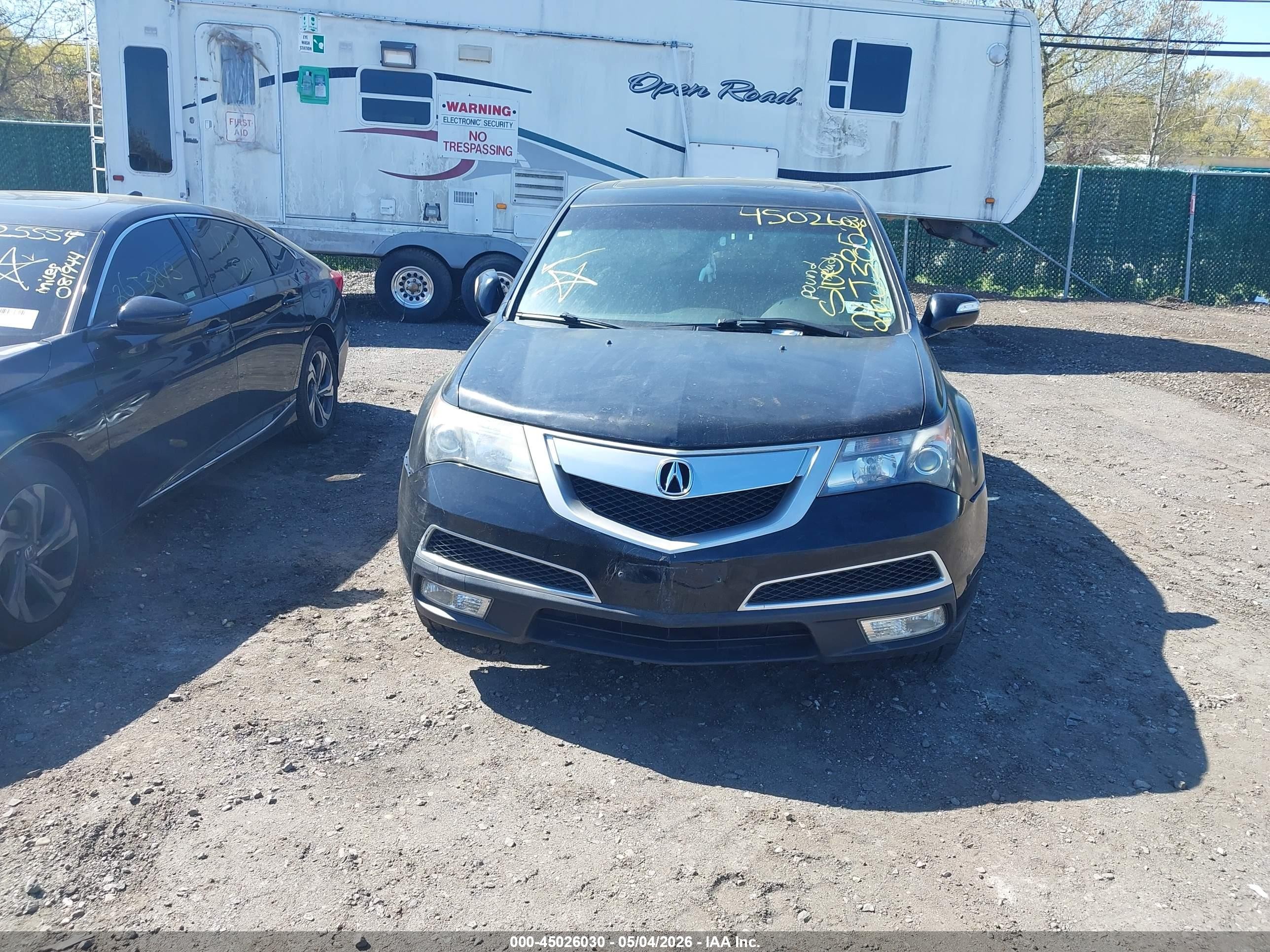 2012 Acura Mdx   Black vin: 2HNYD2H2XCH550390