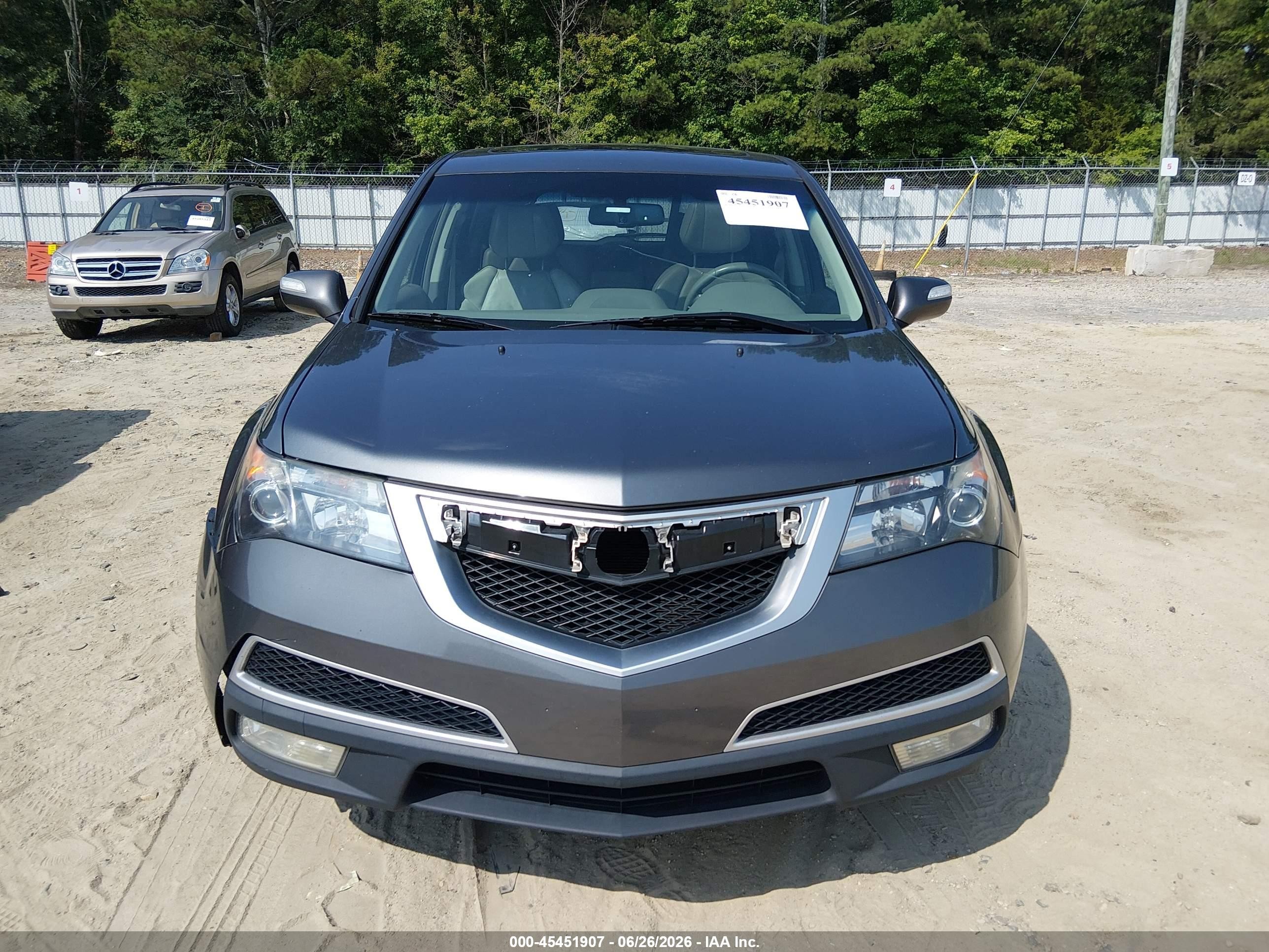 2012 Acura Mdx Technology Package Gray vin: 2HNYD2H30CH540475