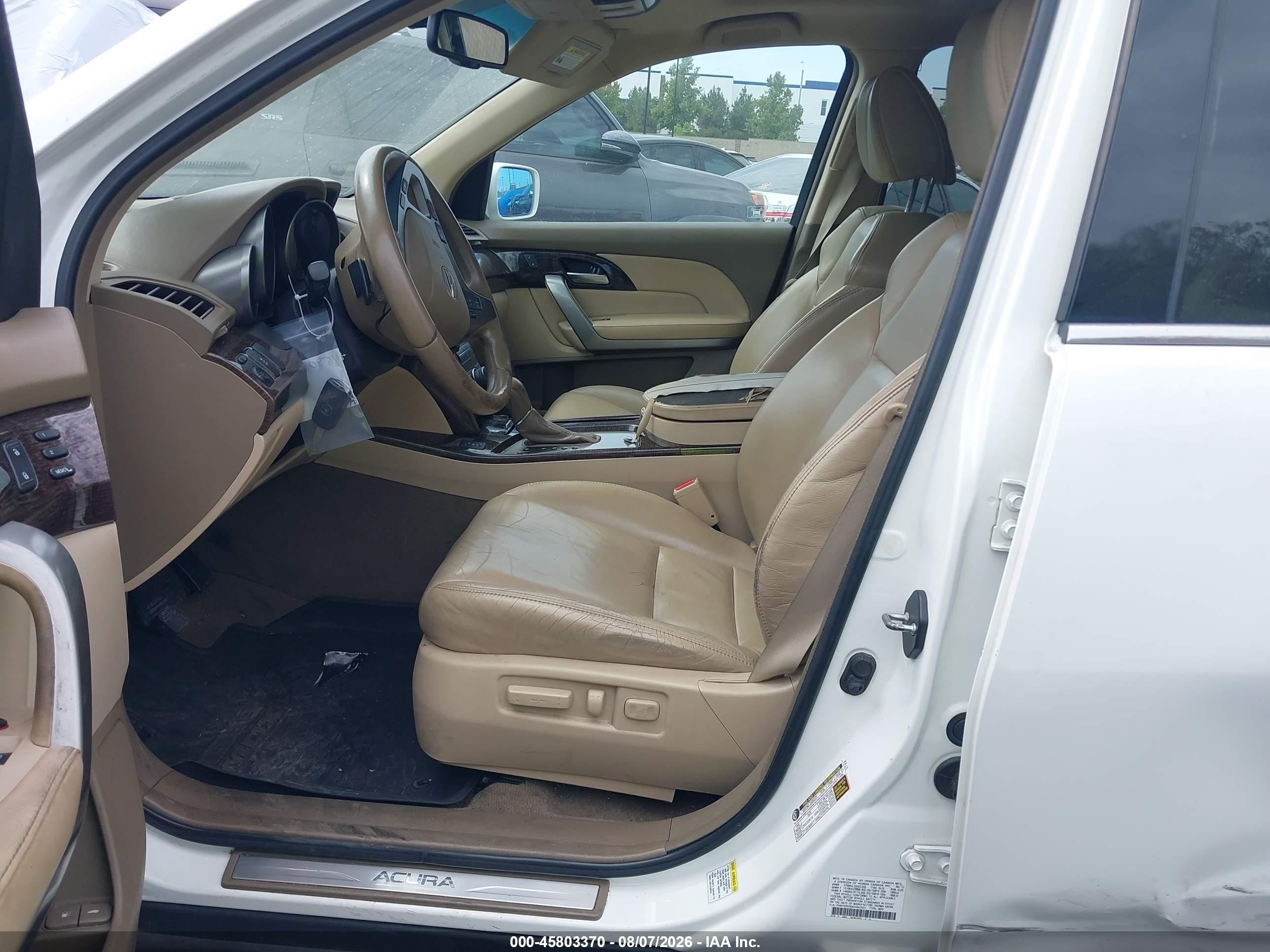 2012 Acura Mdx Technology Package White vin: 2HNYD2H30CH543523