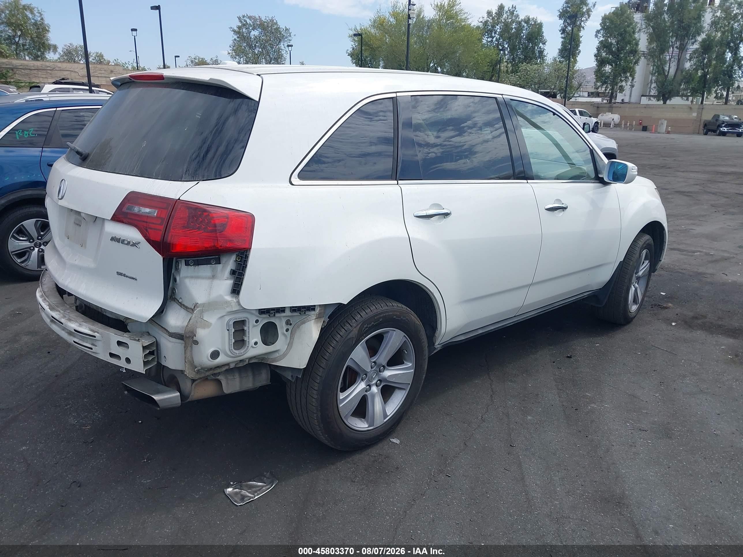 2012 Acura Mdx Technology Package White vin: 2HNYD2H30CH543523