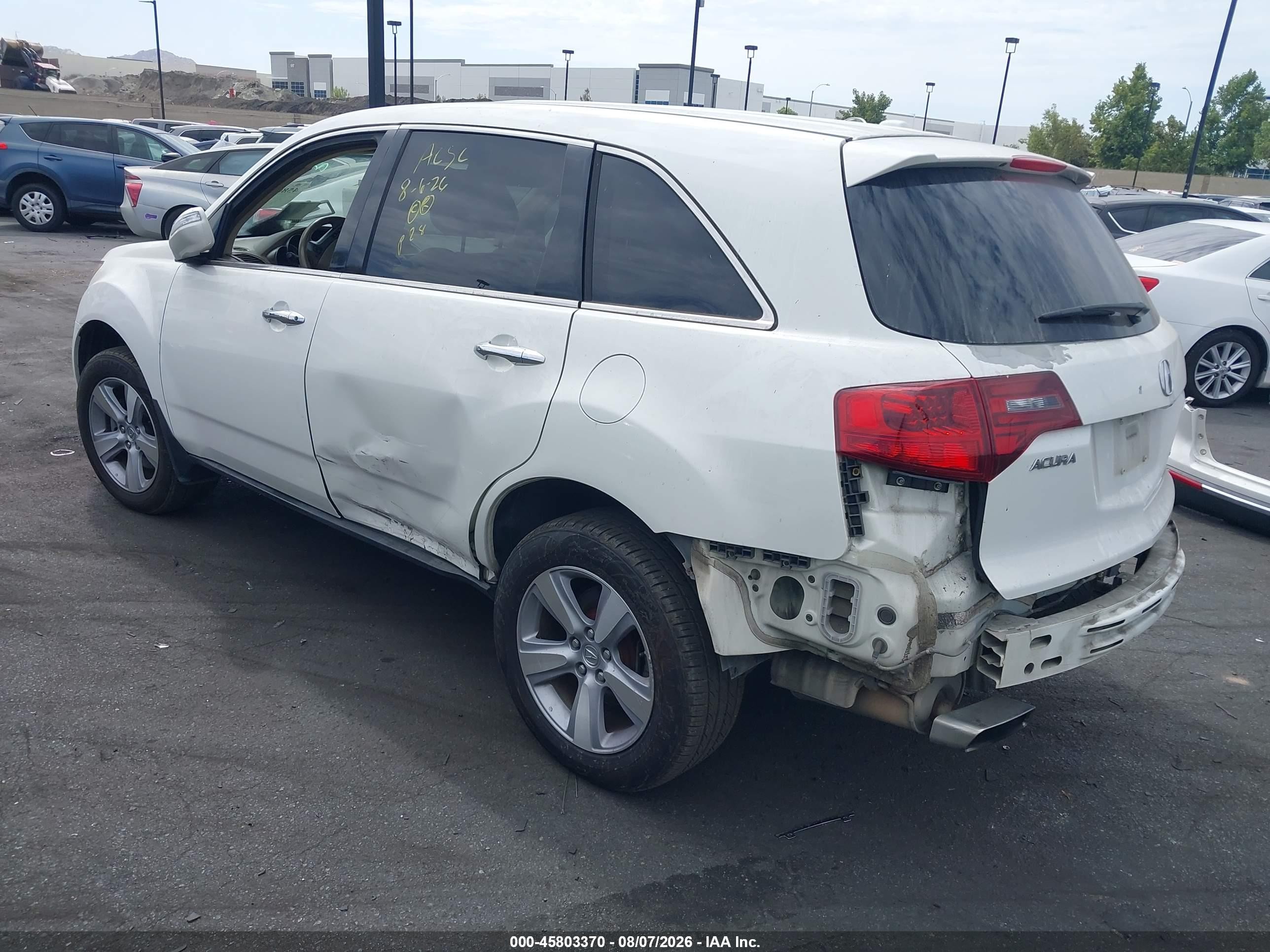 2012 Acura Mdx Technology Package White vin: 2HNYD2H30CH543523