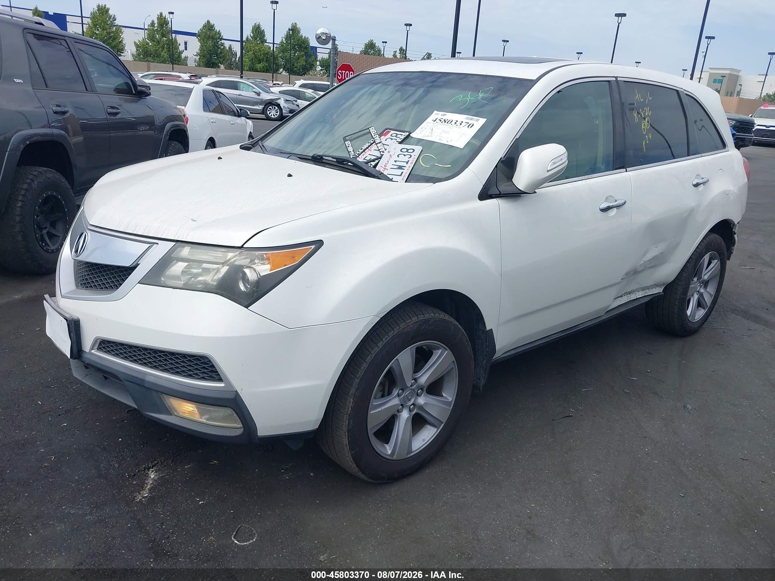 2012 Acura Mdx Technology Package White vin: 2HNYD2H30CH543523