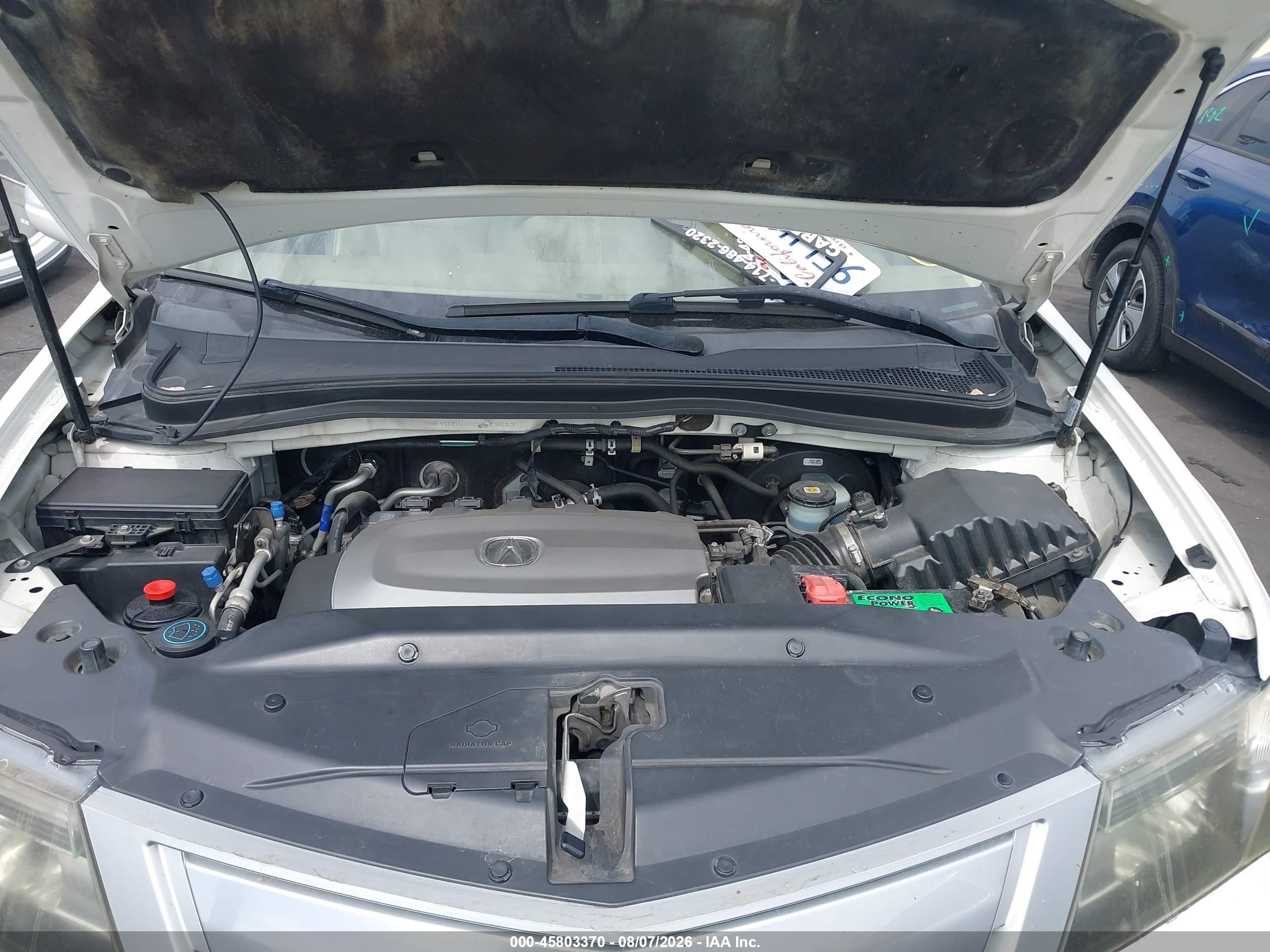 2012 Acura Mdx Technology Package White vin: 2HNYD2H30CH543523
