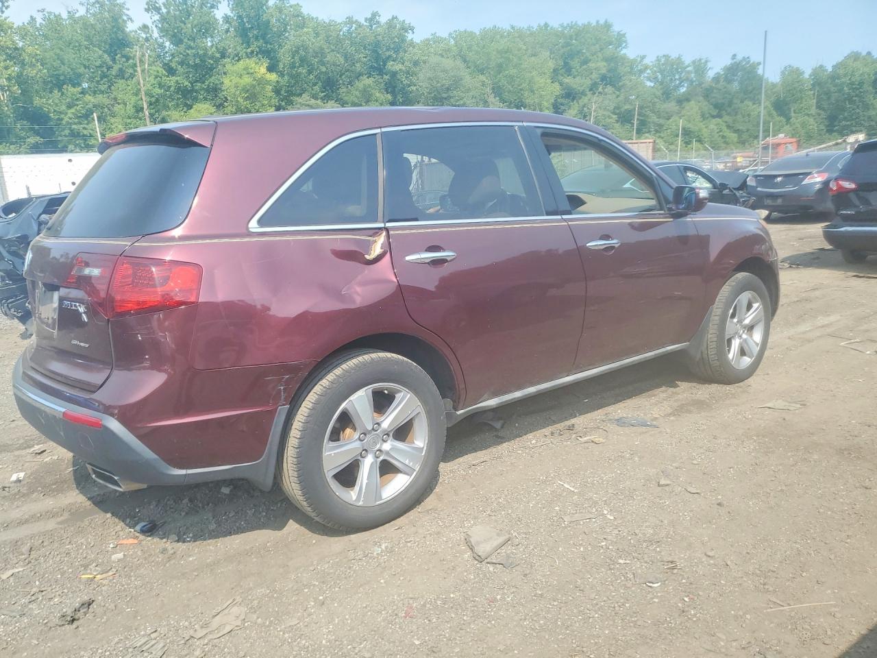 2012 Acura Mdx Technology Бордовый vin: 2HNYD2H30CH550200