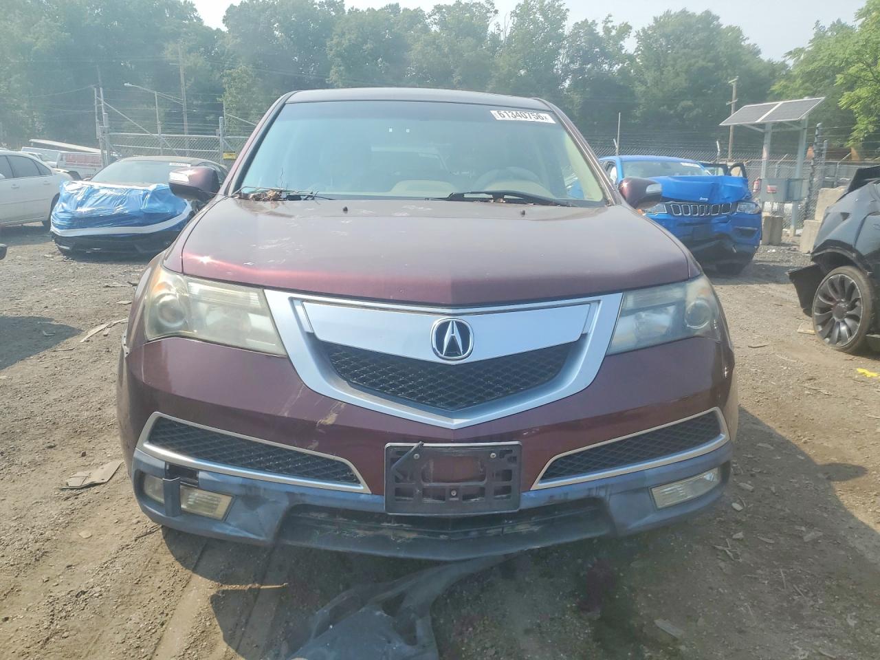 2012 Acura Mdx Technology Бордовый vin: 2HNYD2H30CH550200