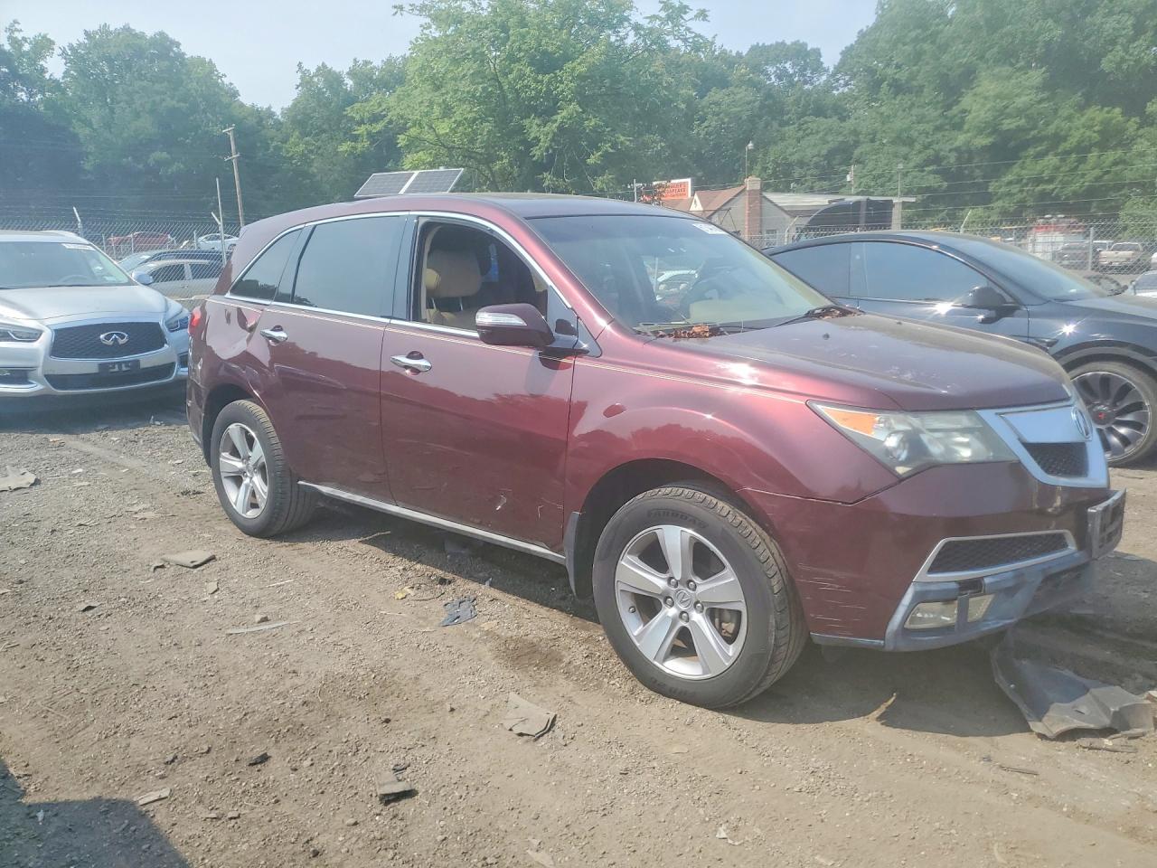 2012 Acura Mdx Technology Бордовый vin: 2HNYD2H30CH550200