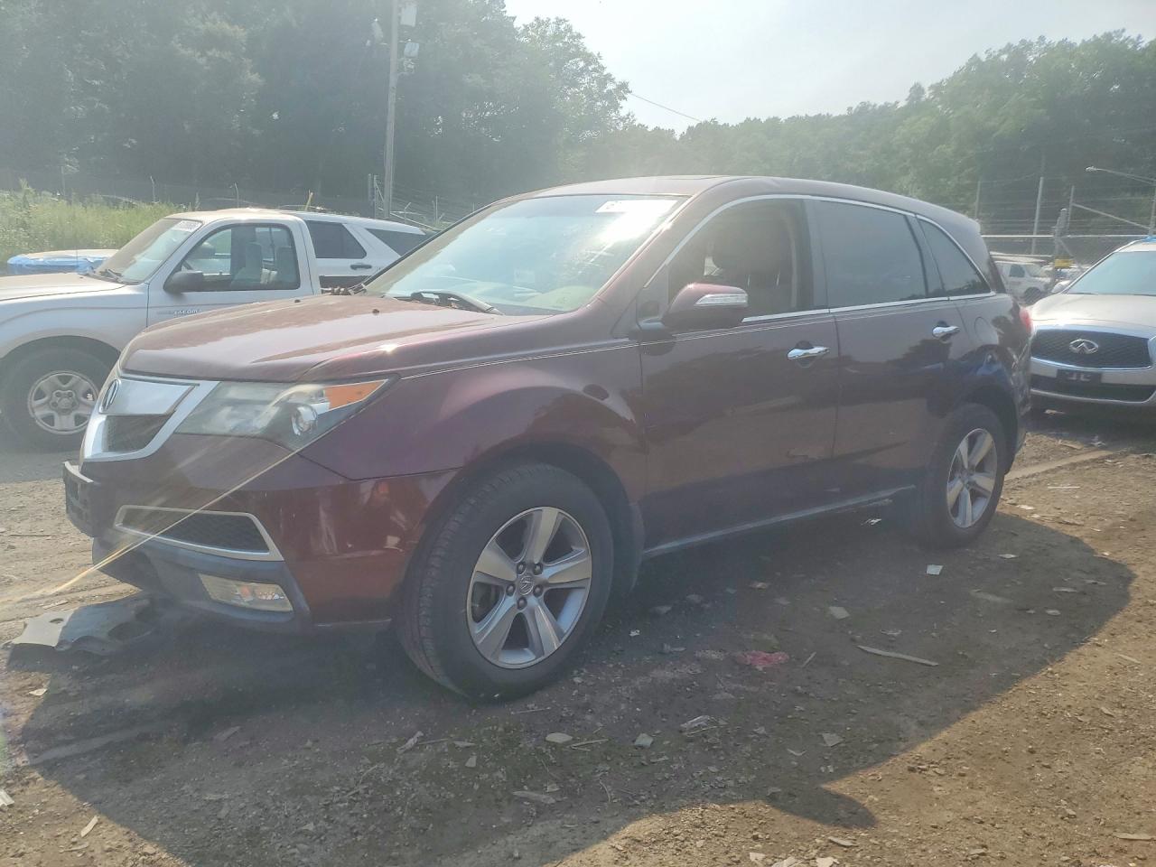 2012 Acura Mdx Technology Бордовый vin: 2HNYD2H30CH550200