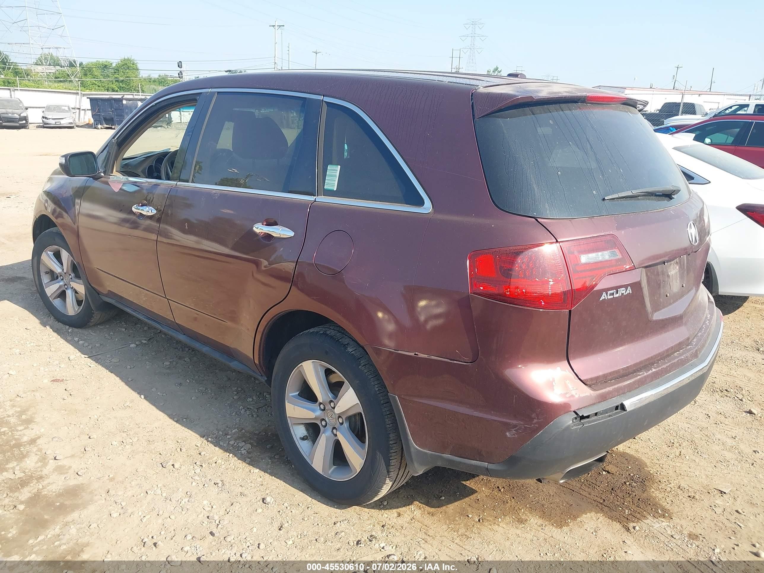 2012 Acura Mdx Technology Package Burgundy vin: 2HNYD2H31CH544258